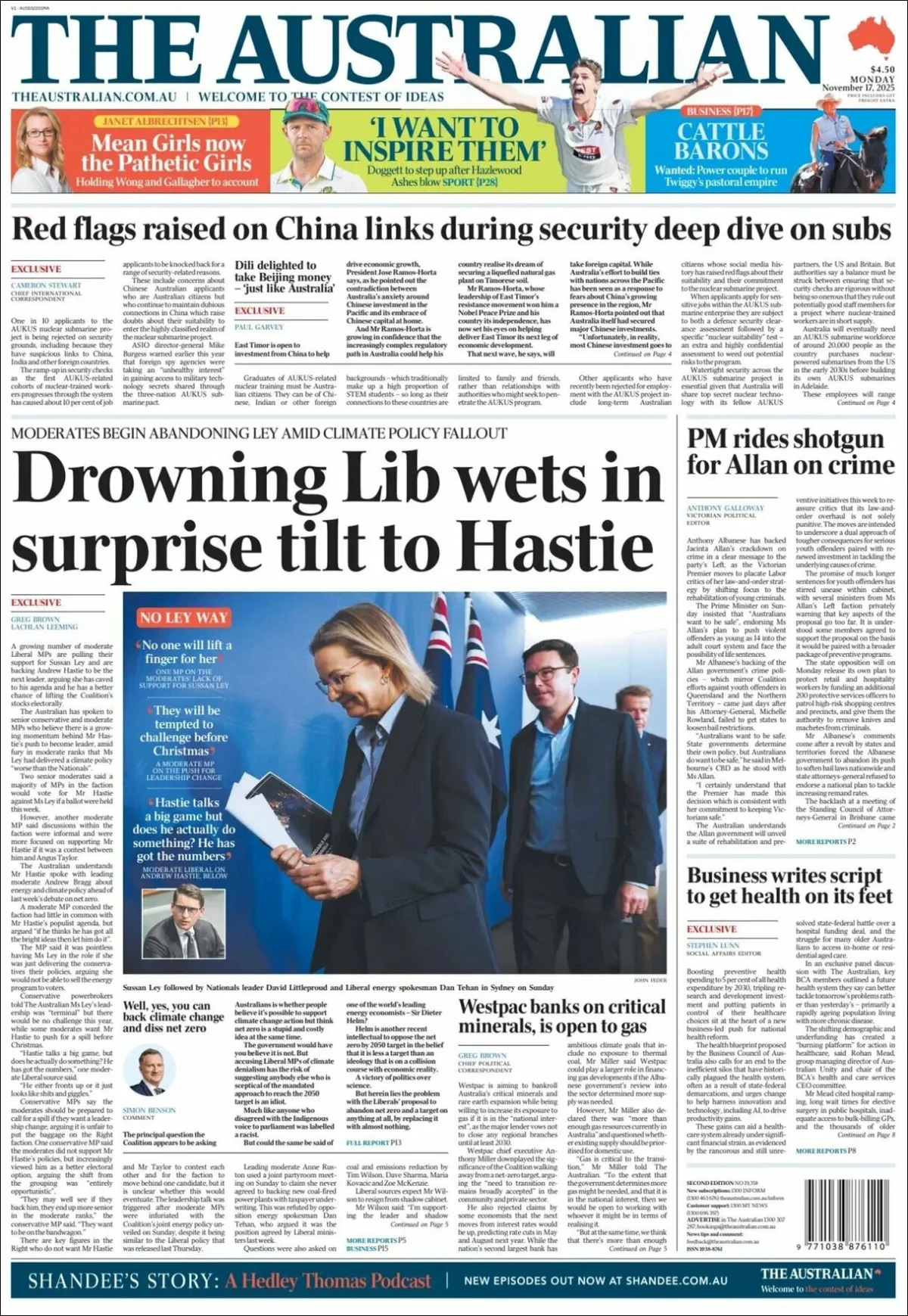 Portada de The Australian