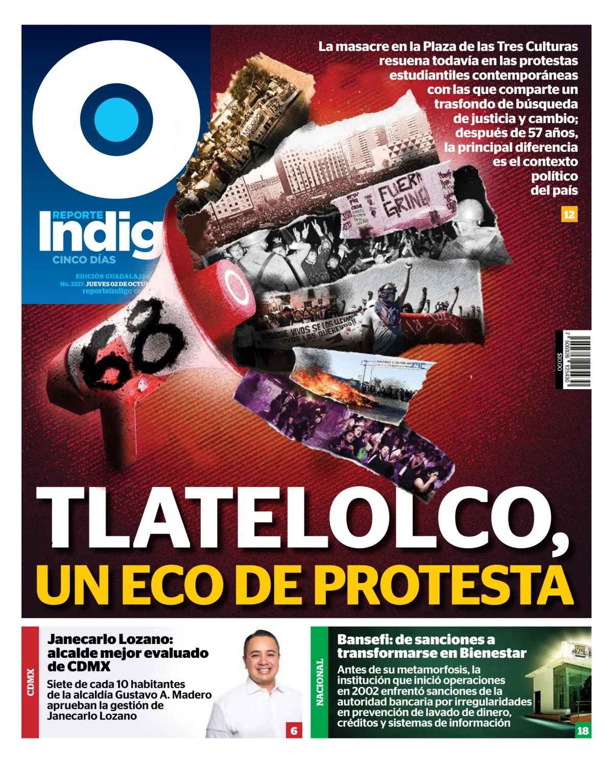 Portada de Reporte Indigo Guadalajara del jueves, 2 de octubre de 2025