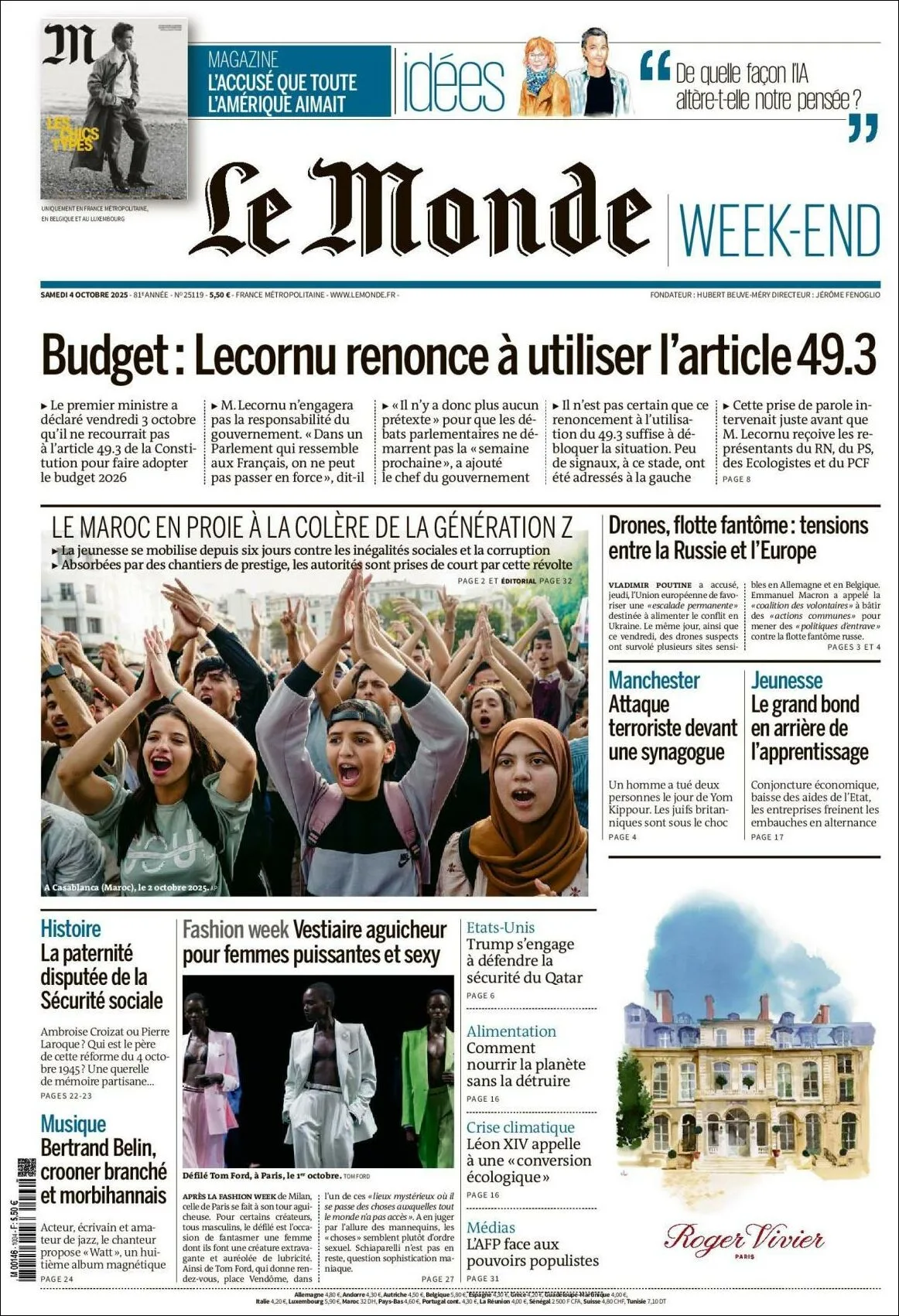 Portada de Le Monde