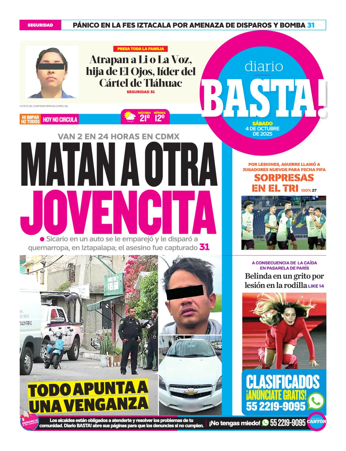 Portada de Basta! (contraportada )