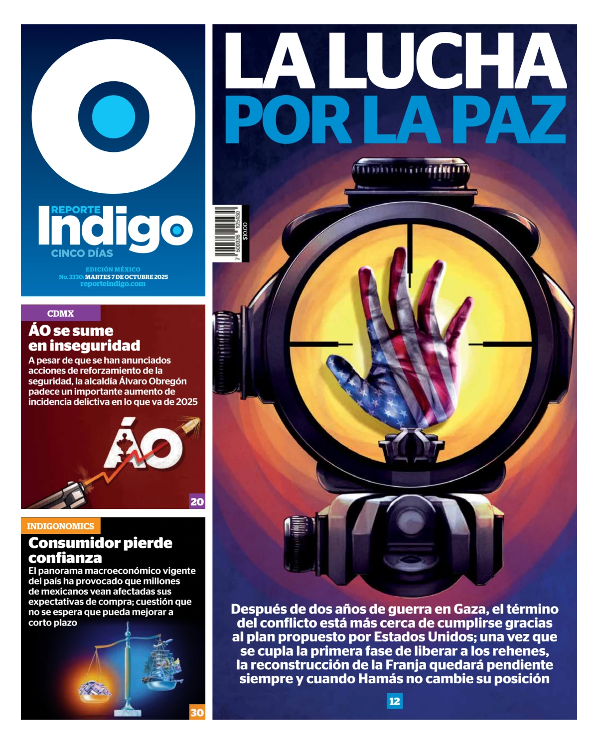 Portada de Reporte Indigo Nacional del martes, 7 de octubre de 2025
