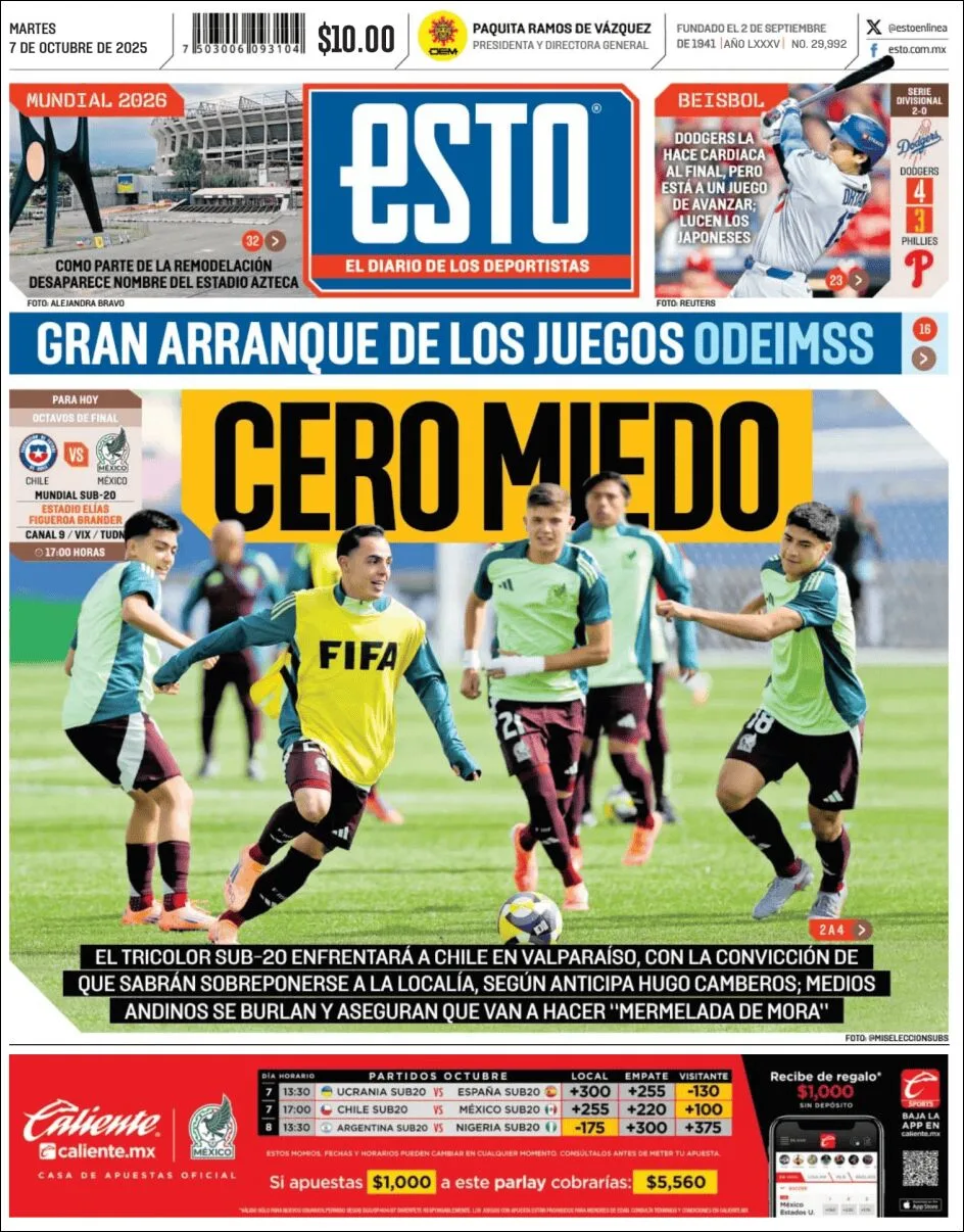 Portada de Esto del martes, 7 de octubre de 2025