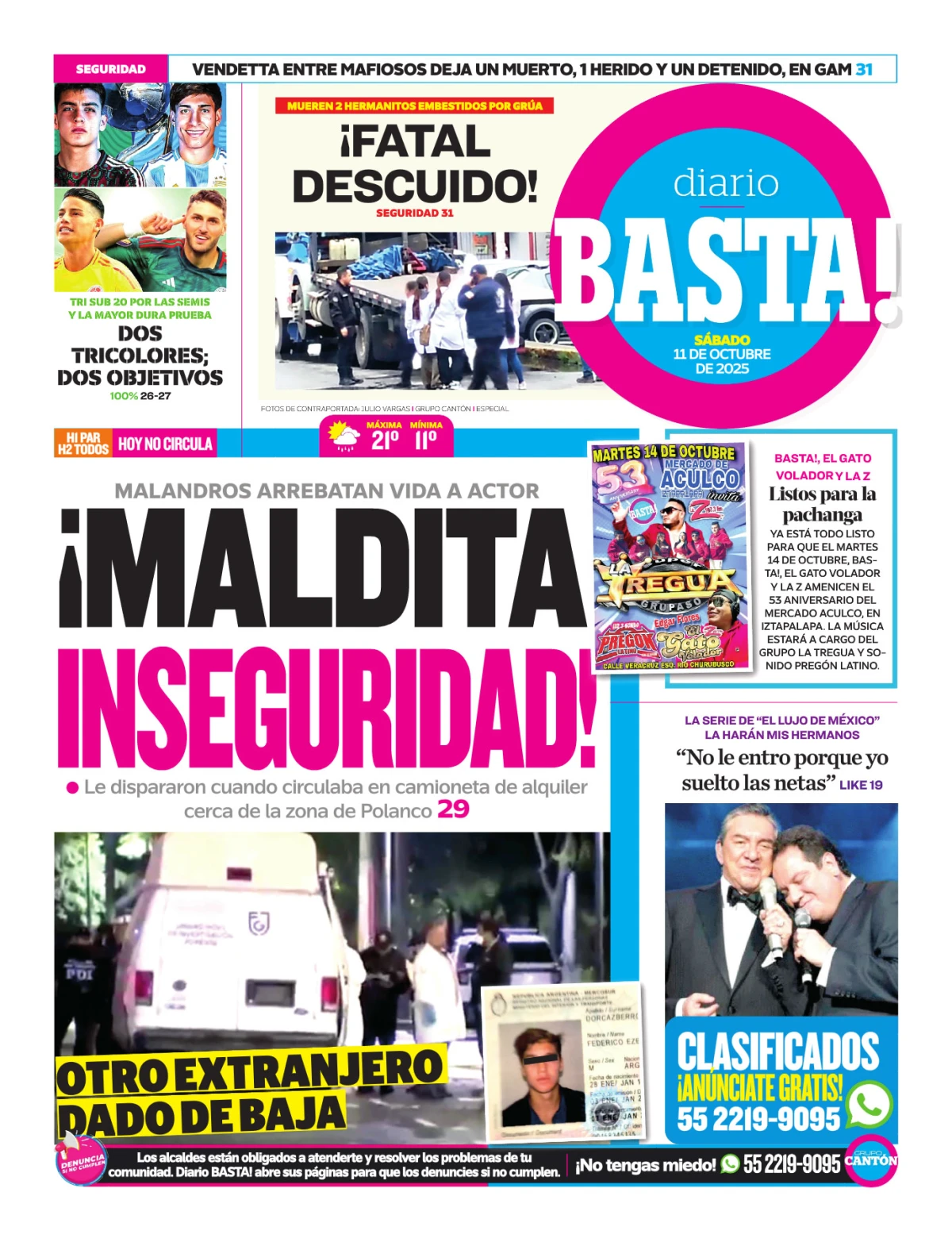 Portada de Basta! (contraportada )