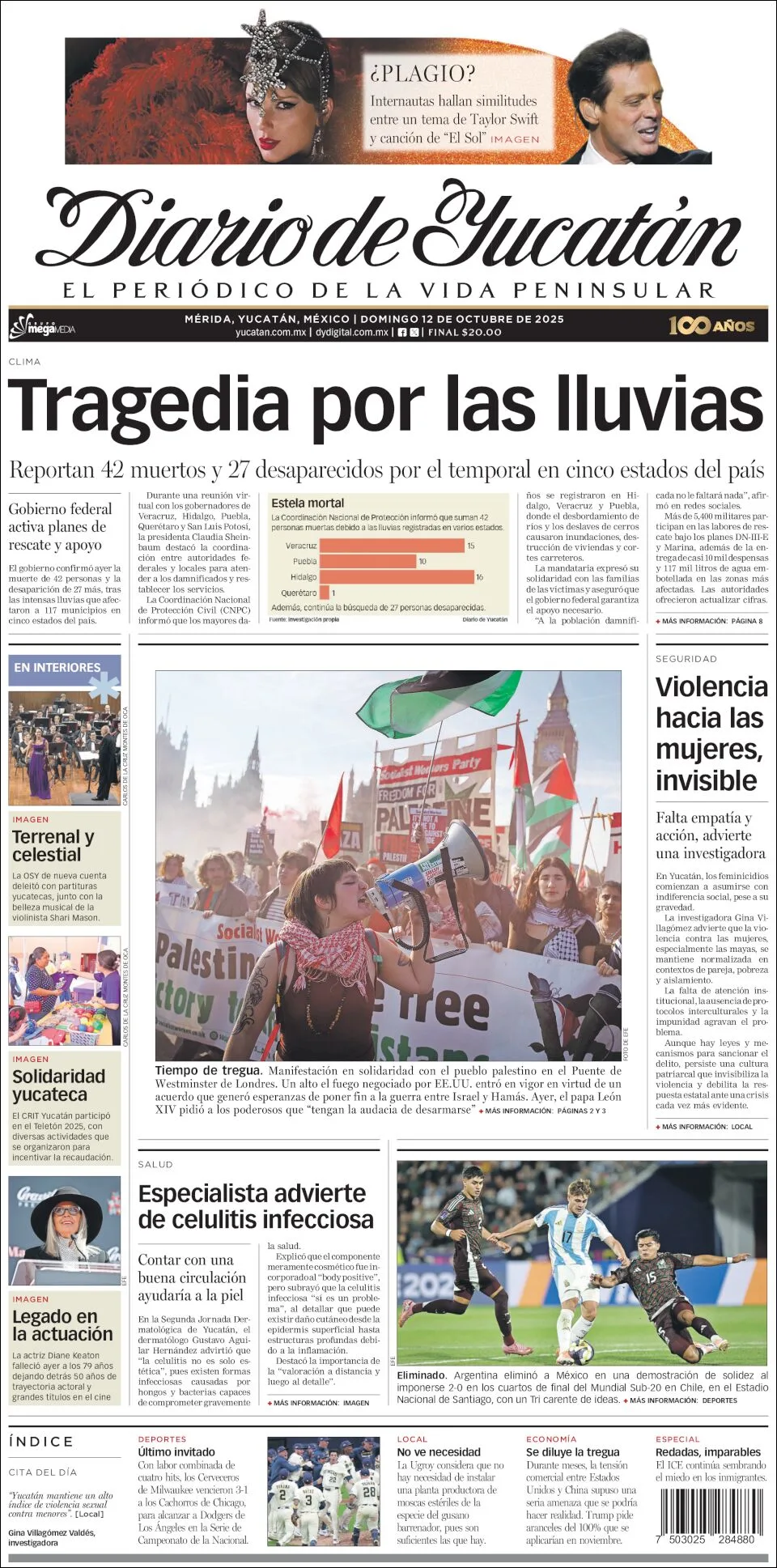 Portada de Diario de Yucatán