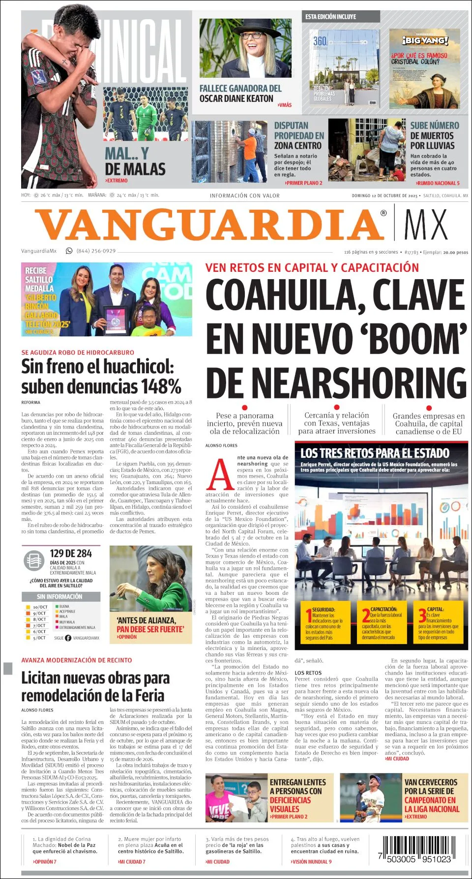 Portada de Vanguardia