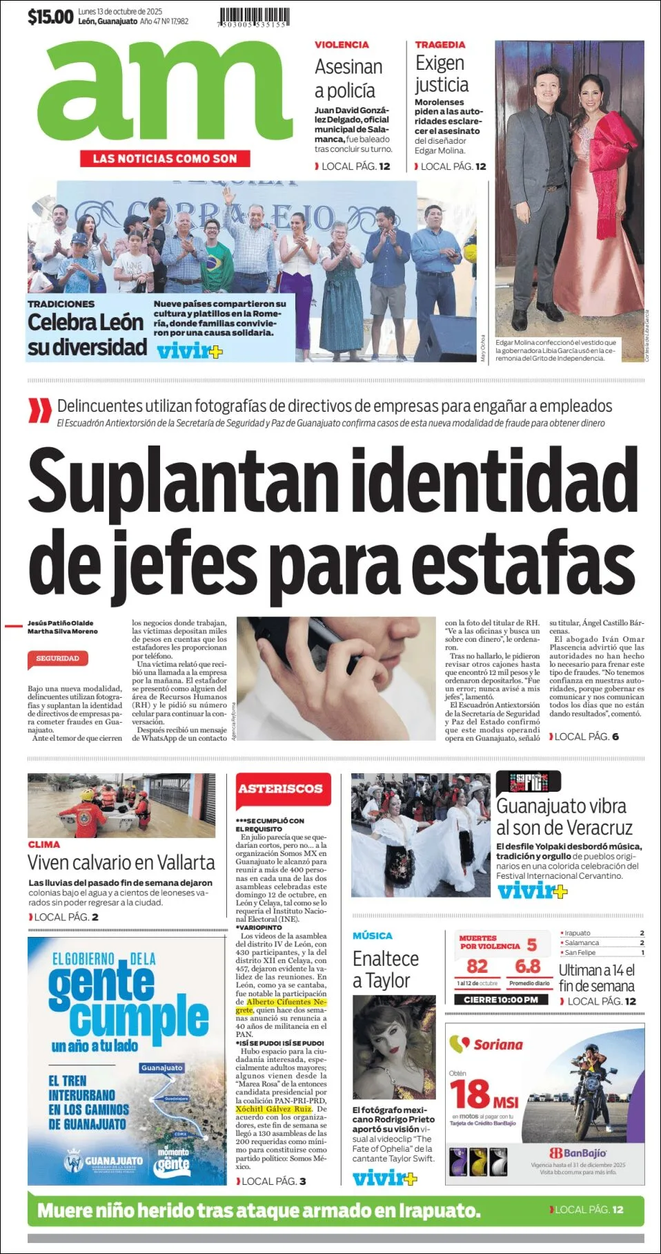 Portada de Am Corredor Industrial del lunes, 13 de octubre de 2025