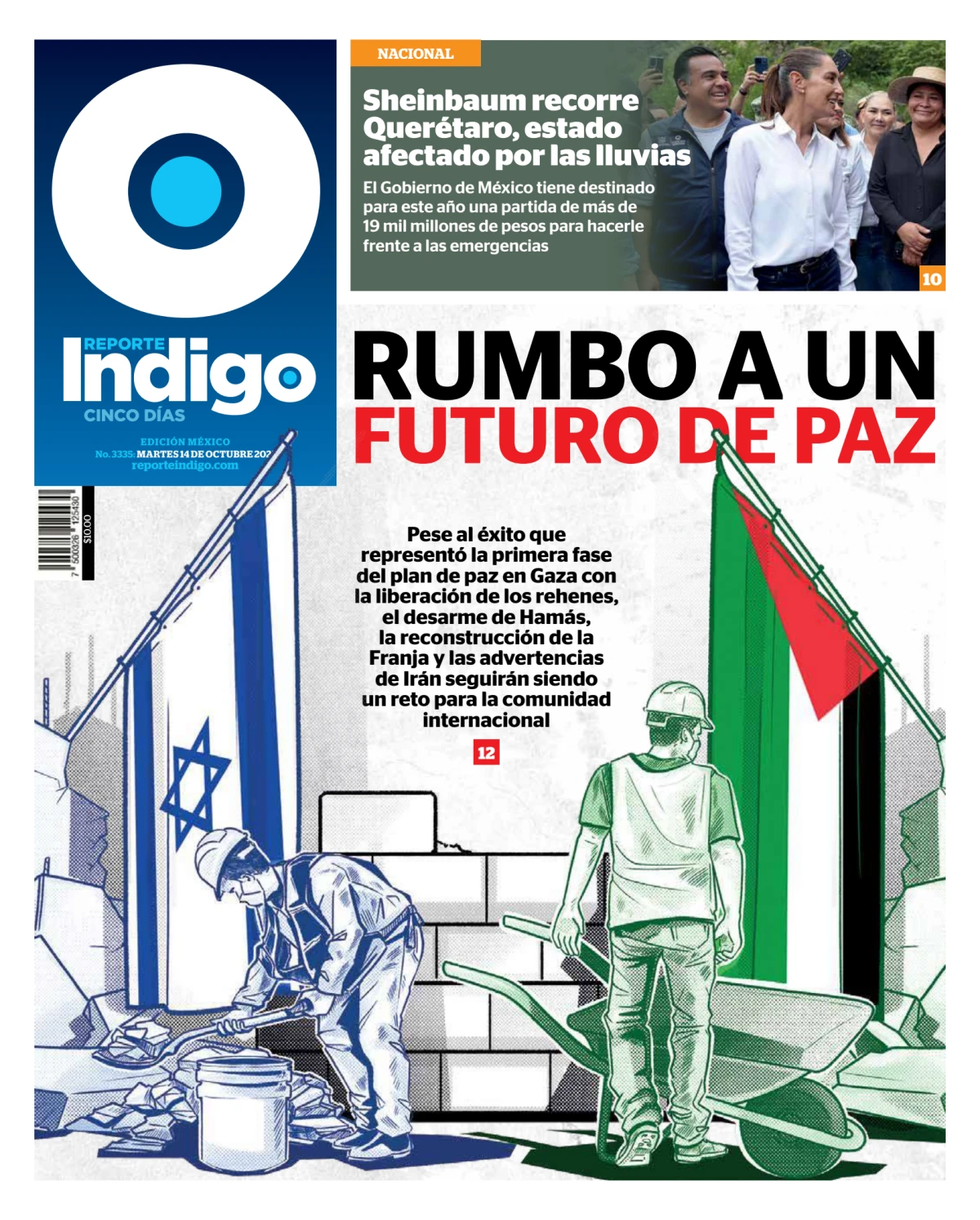 Portada de Reporte Indigo Nacional del martes, 14 de octubre de 2025