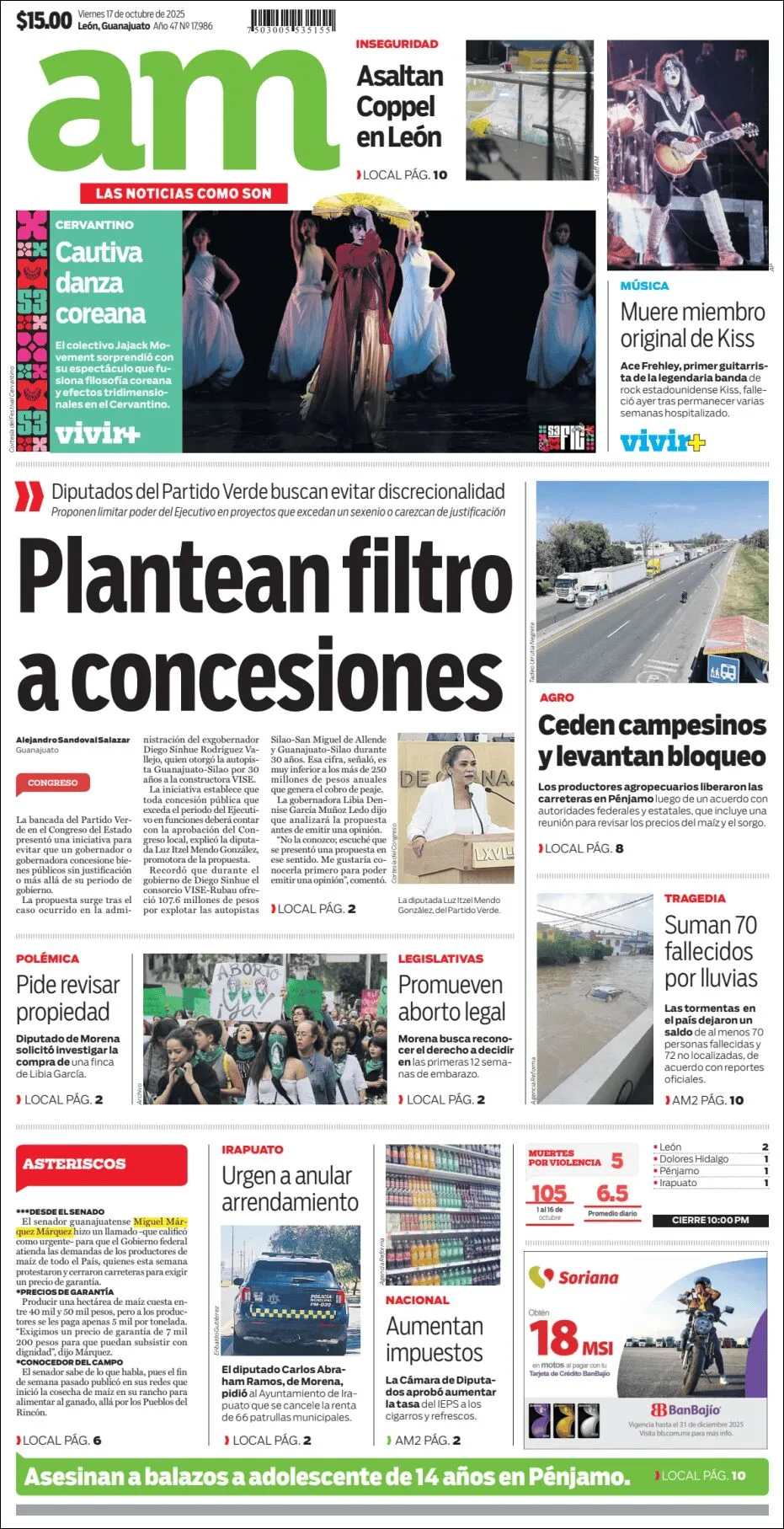Portada de Am Corredor Industrial del viernes, 17 de octubre de 2025