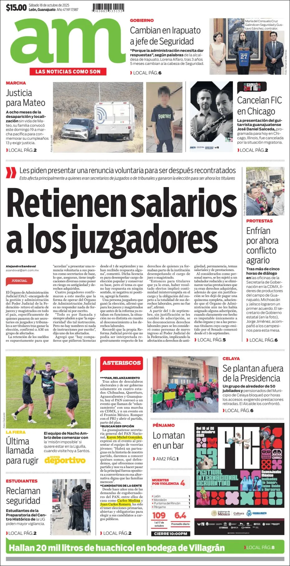 Portada de Am Corredor Industrial del sábado, 18 de octubre de 2025