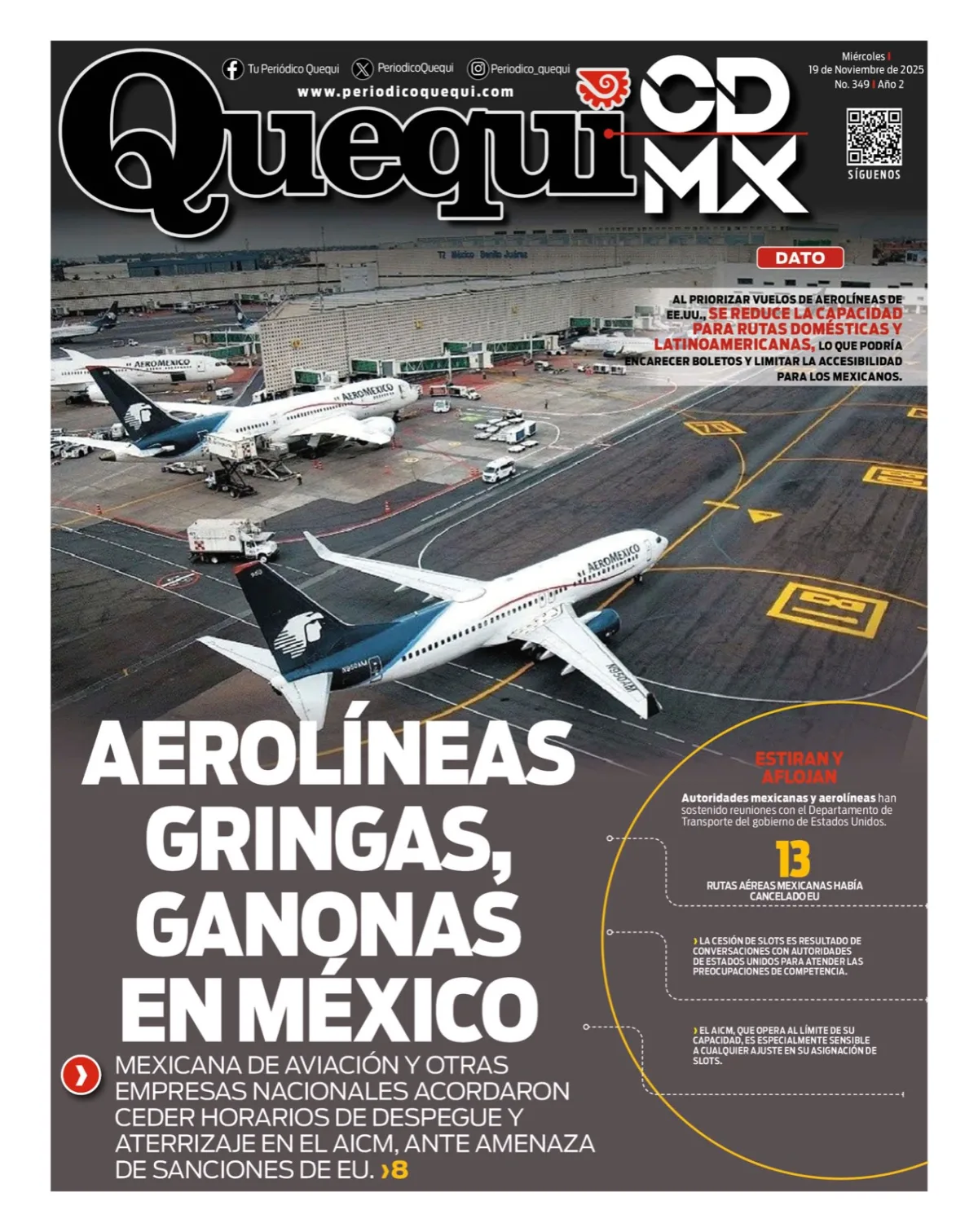 Portada de Quequi CDMX del miércoles, 19 de noviembre de 2025