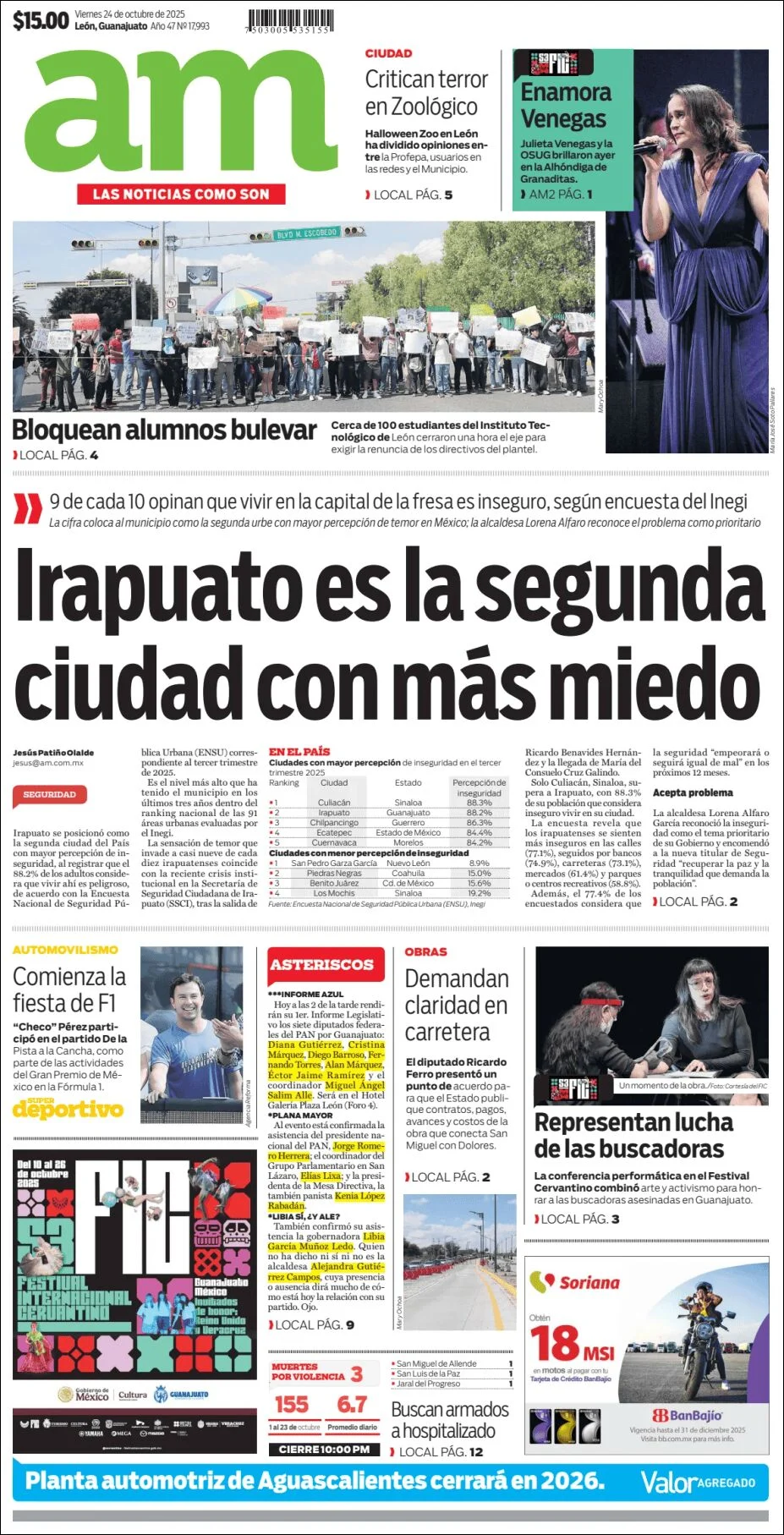 Portada de Am Corredor Industrial del viernes, 24 de octubre de 2025