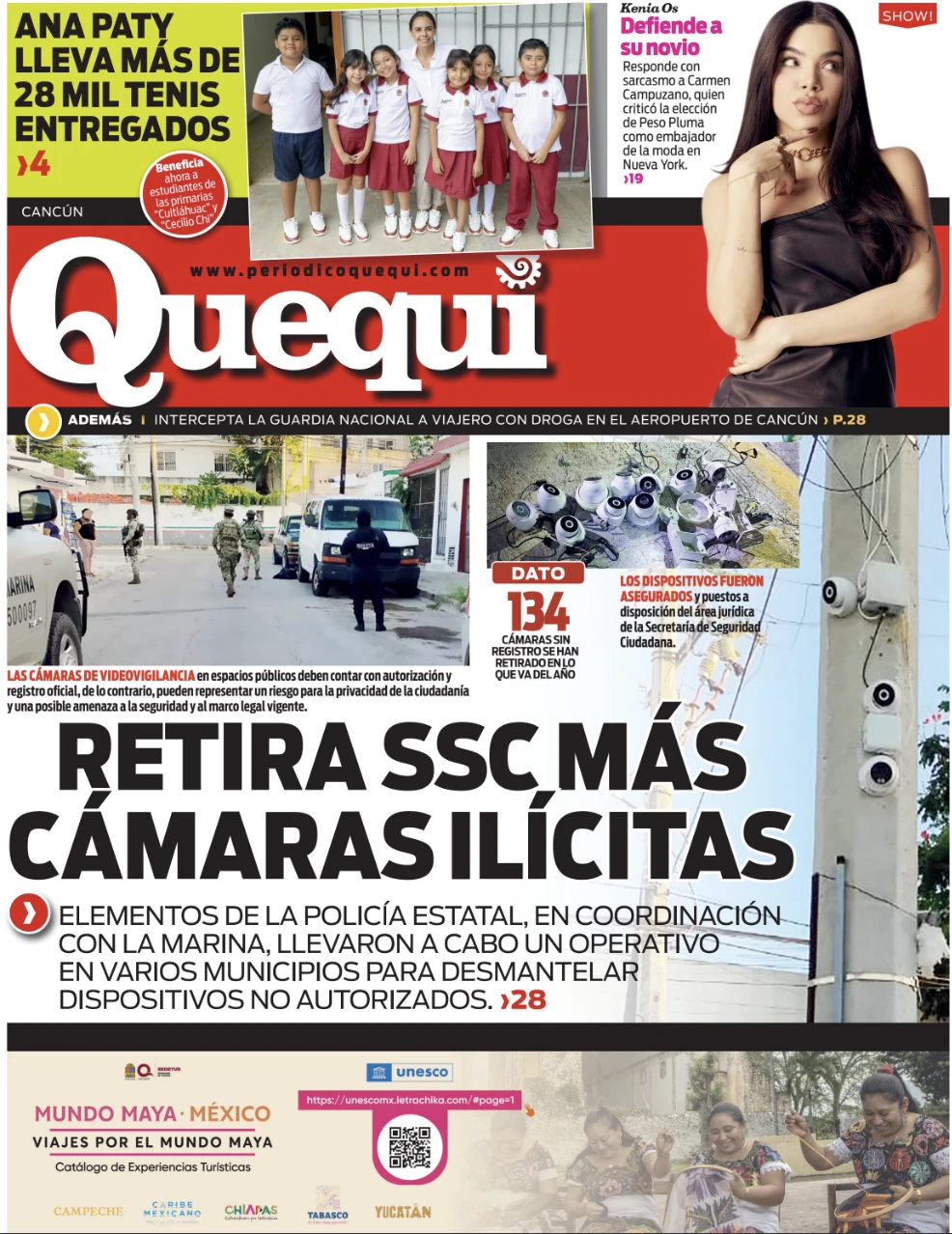 Portada de Quequi (contraportada) del miércoles, 15 de octubre de 2025