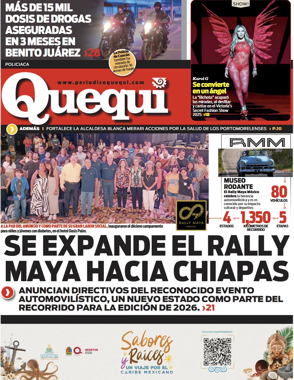 Portada de Quequi (contraportada) del viernes, 17 de octubre de 2025