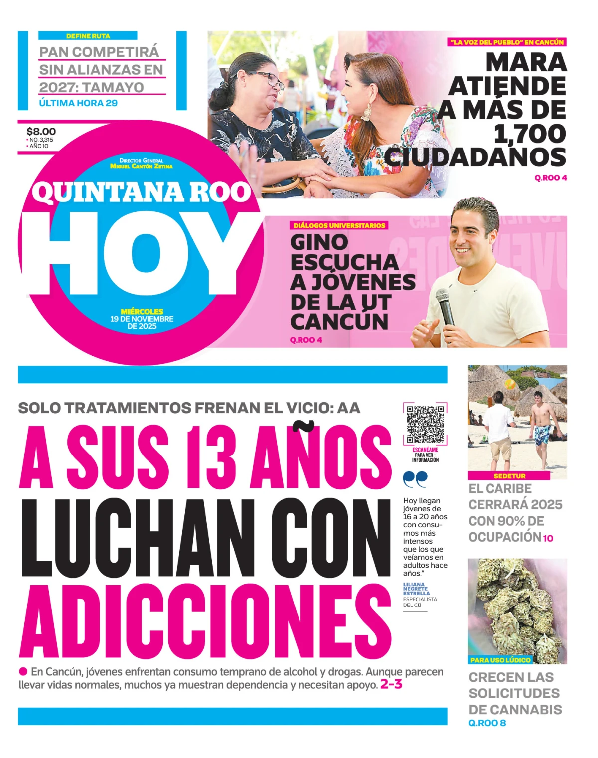 Portada de Quintana Roo Hoy (portada)