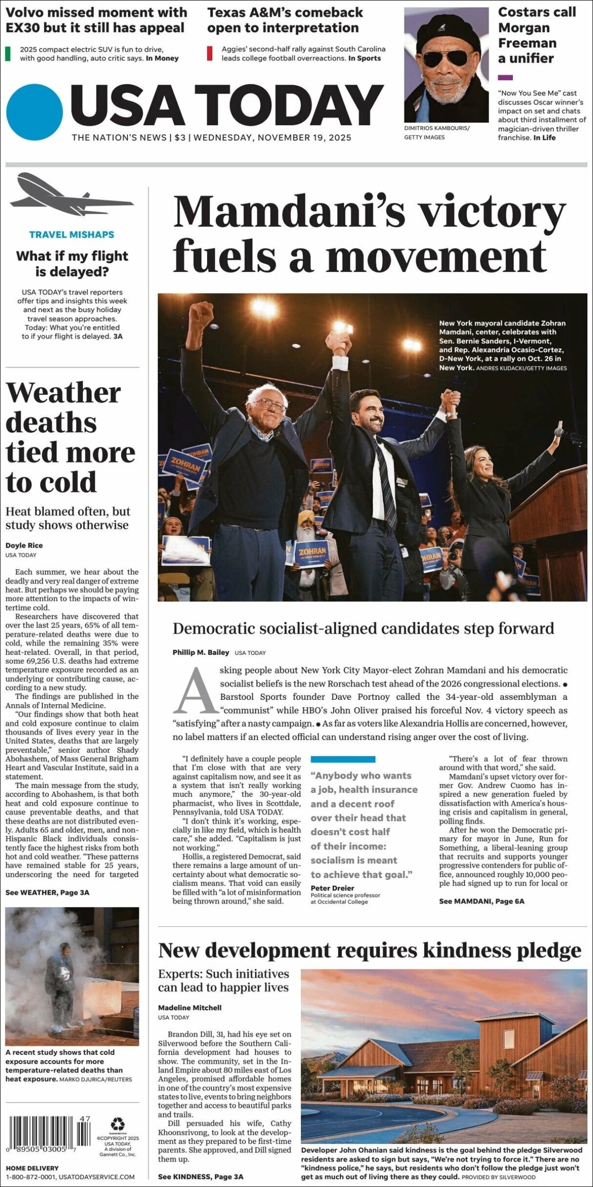 Portada de Usa Today