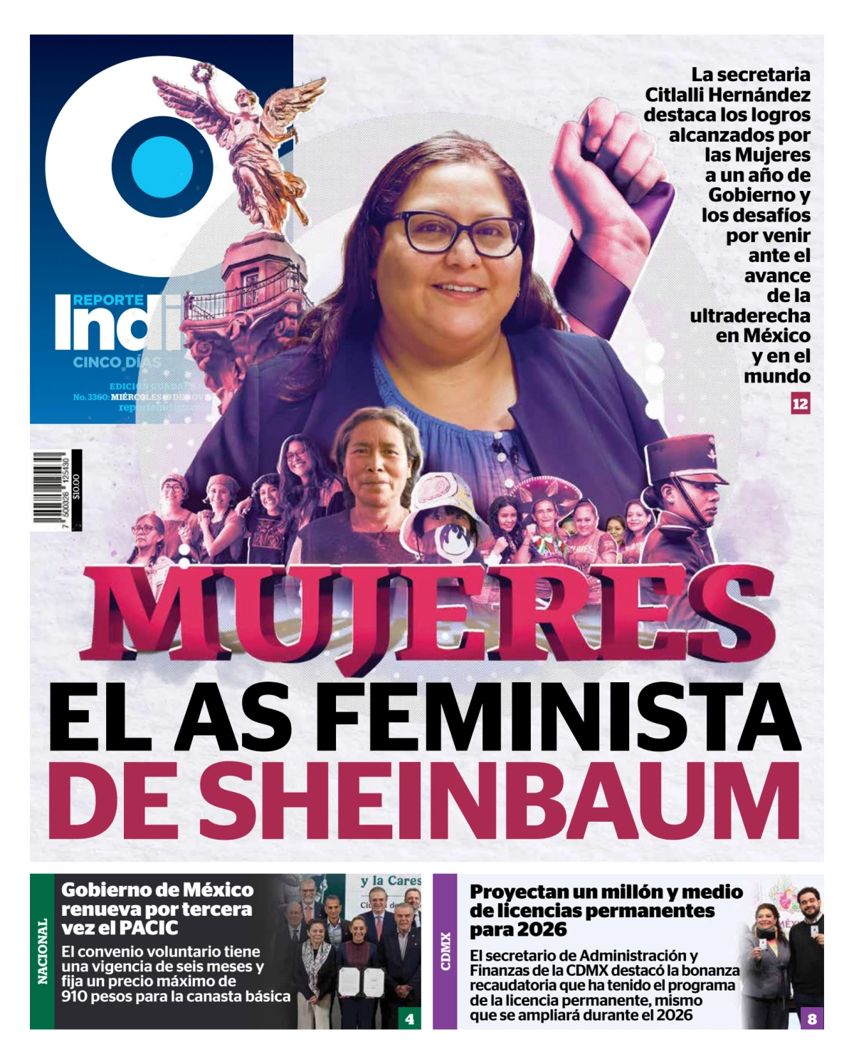 Portada de Reporte Indigo Guadalajara del miércoles, 19 de noviembre de 2025