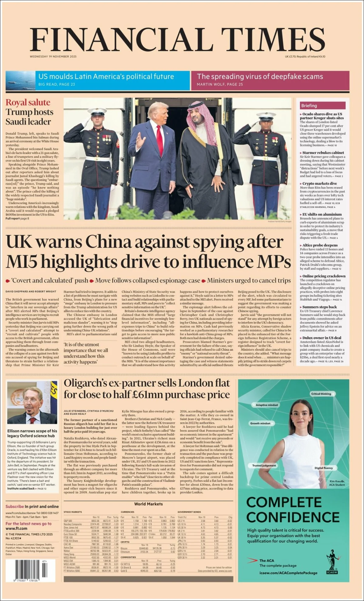 Portada de Financial Times