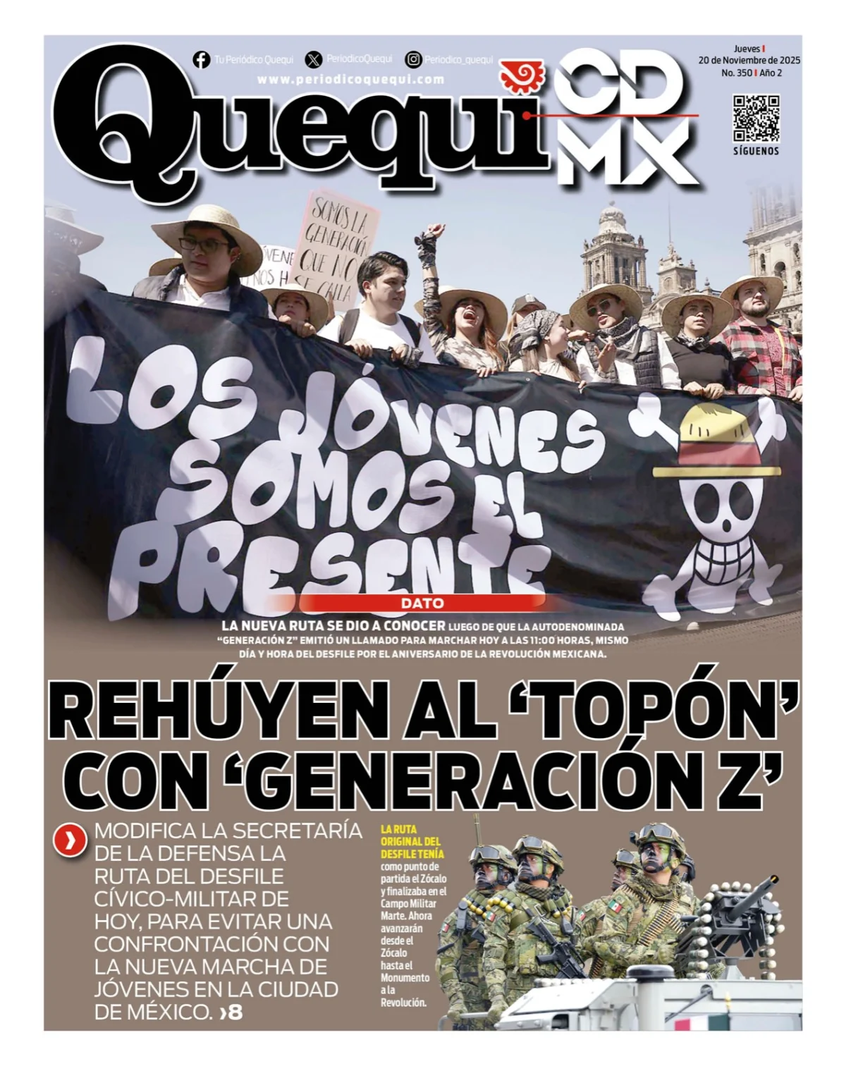 Portada de Quequi CDMX del jueves, 20 de noviembre de 2025