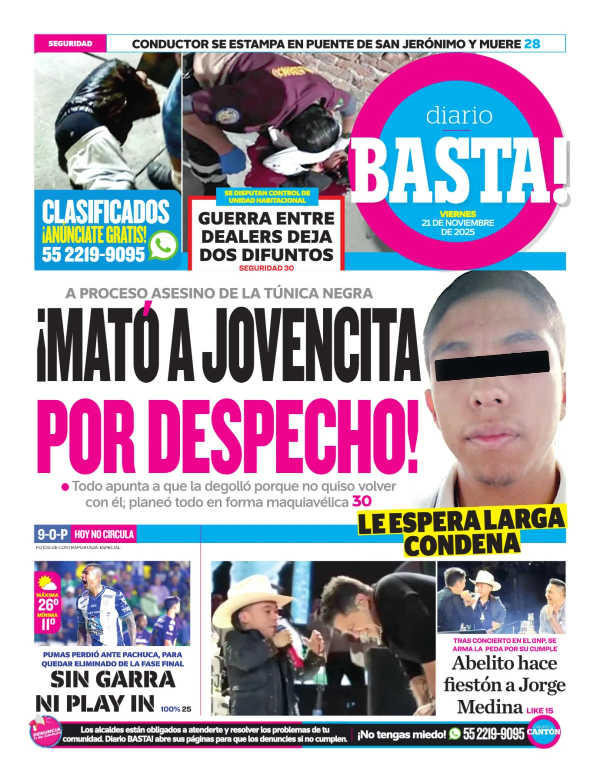Portada de Basta! (contraportada )