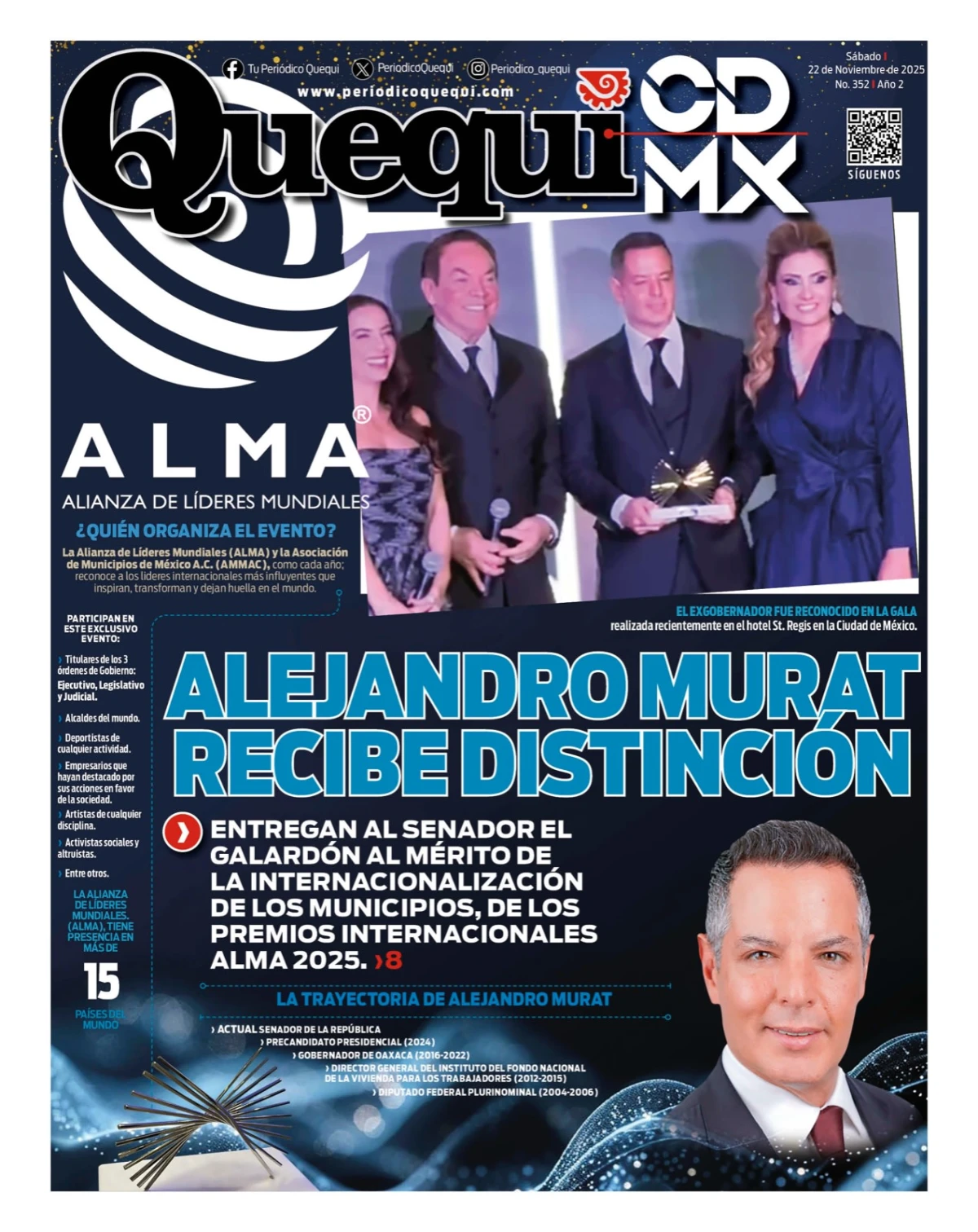 Portada de Quequi CDMX del sábado, 22 de noviembre de 2025