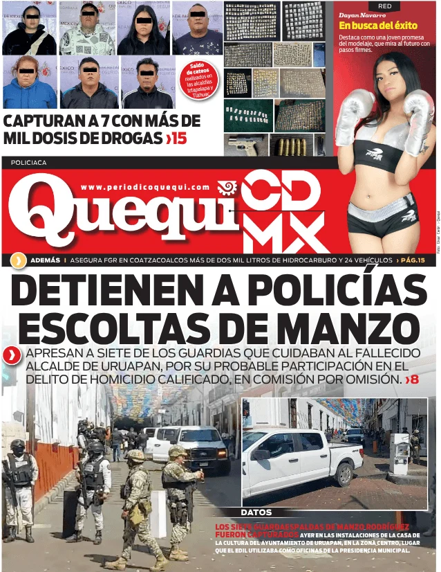 Portada de Quequi CDMX (contraportada) del sábado, 22 de noviembre de 2025