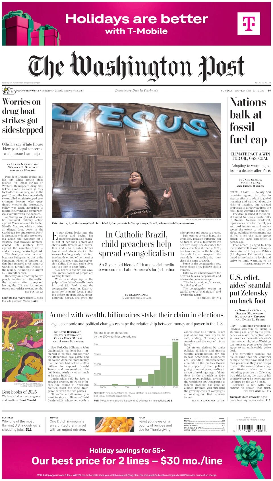 Portada de The Washington Post