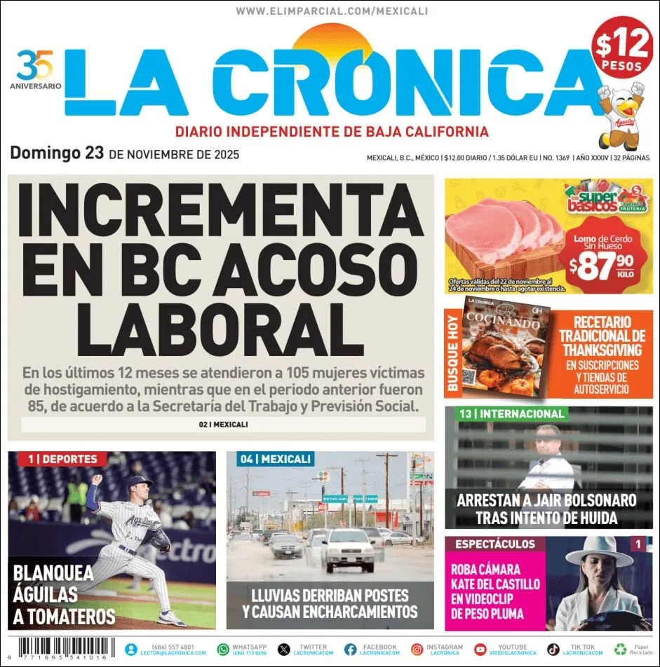 Portada de La Cronica
