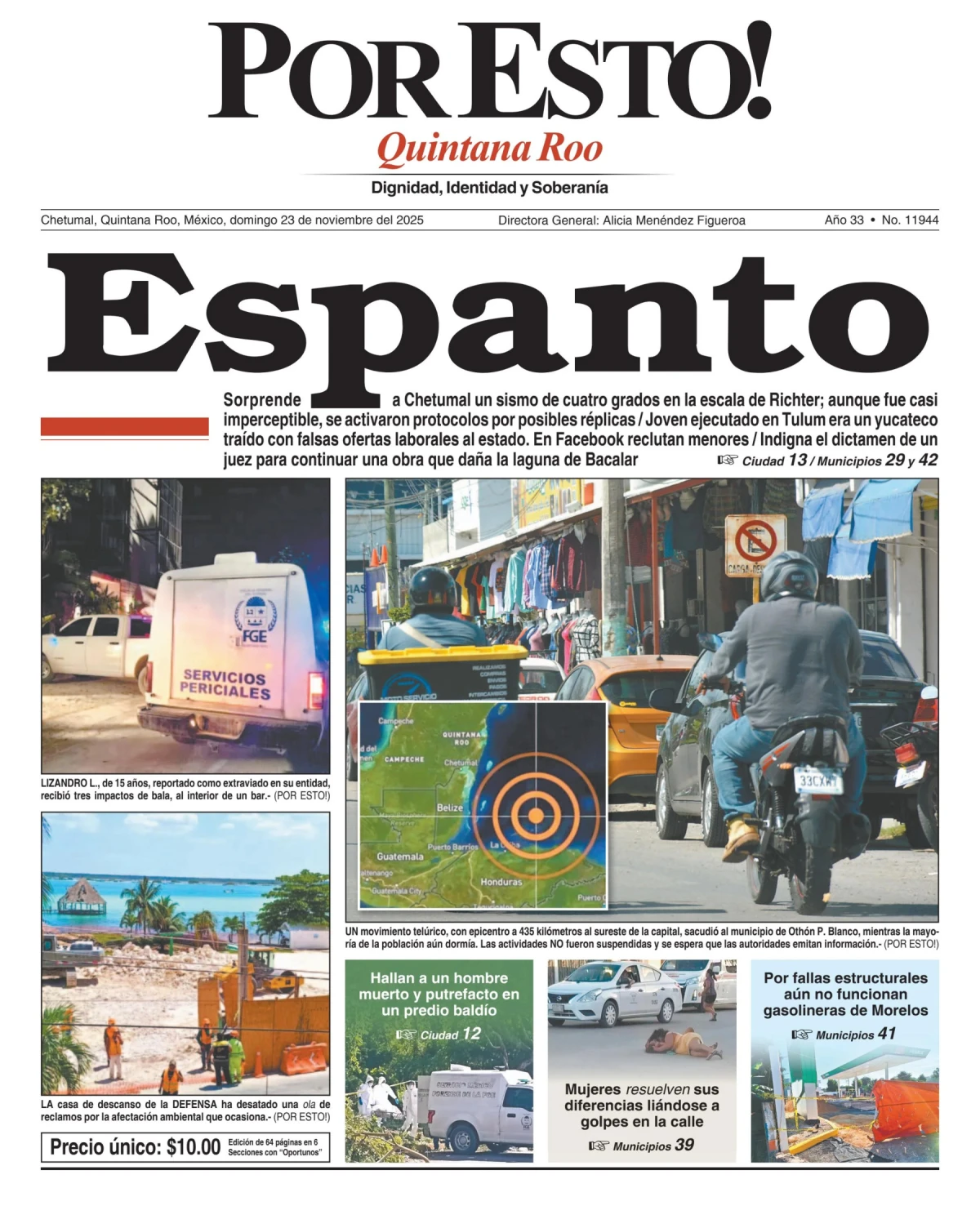 Portada de Por Esto (quintana Roo Chetumal)