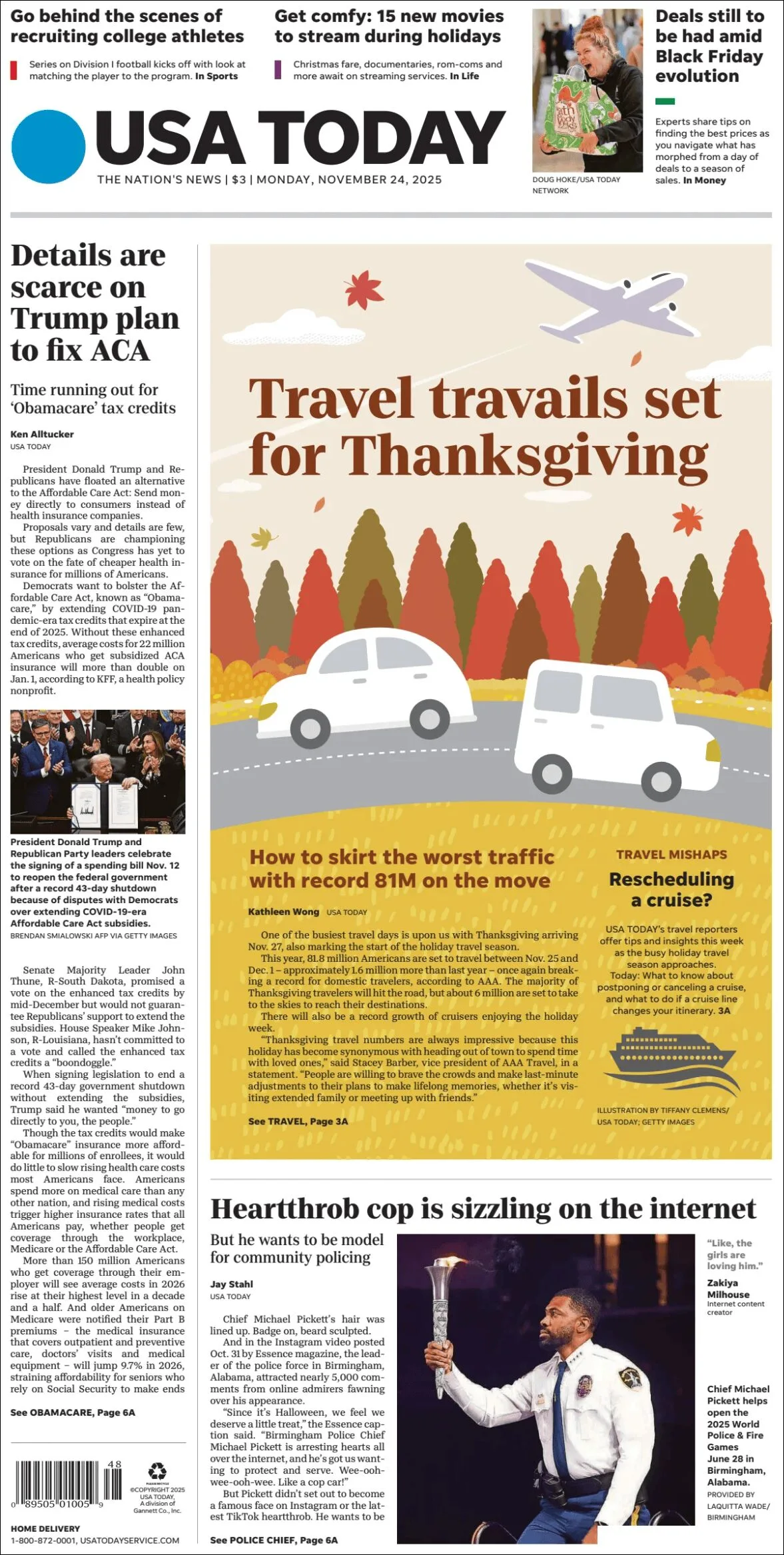 Portada de Usa Today
