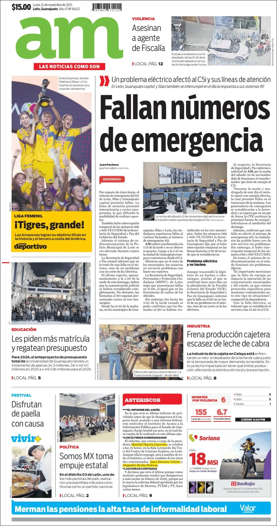 Portada de Am Corredor Industrial del lunes, 24 de noviembre de 2025