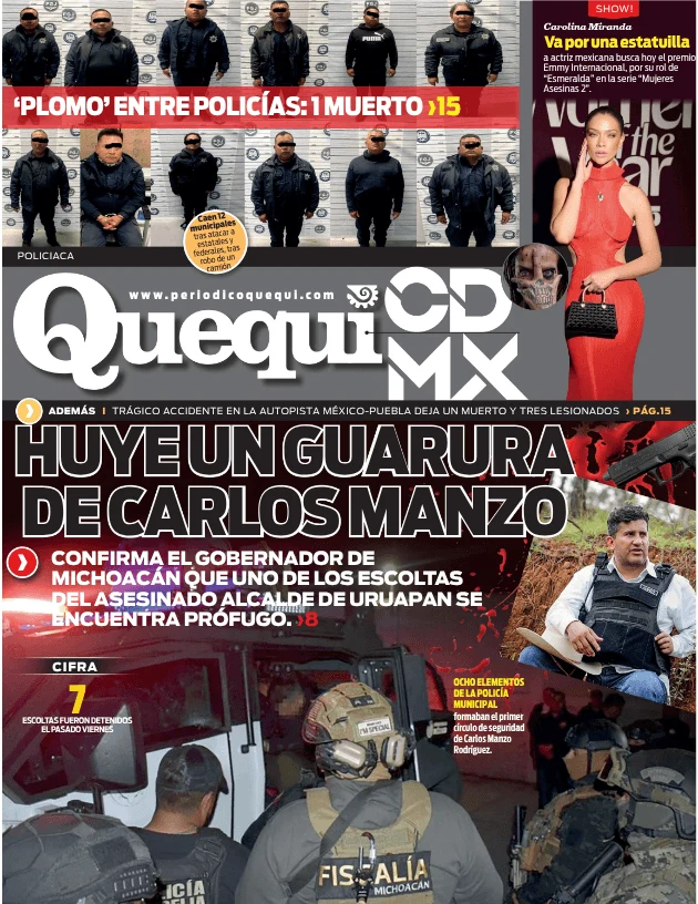 Portada de Quequi CDMX (contraportada) del lunes, 24 de noviembre de 2025