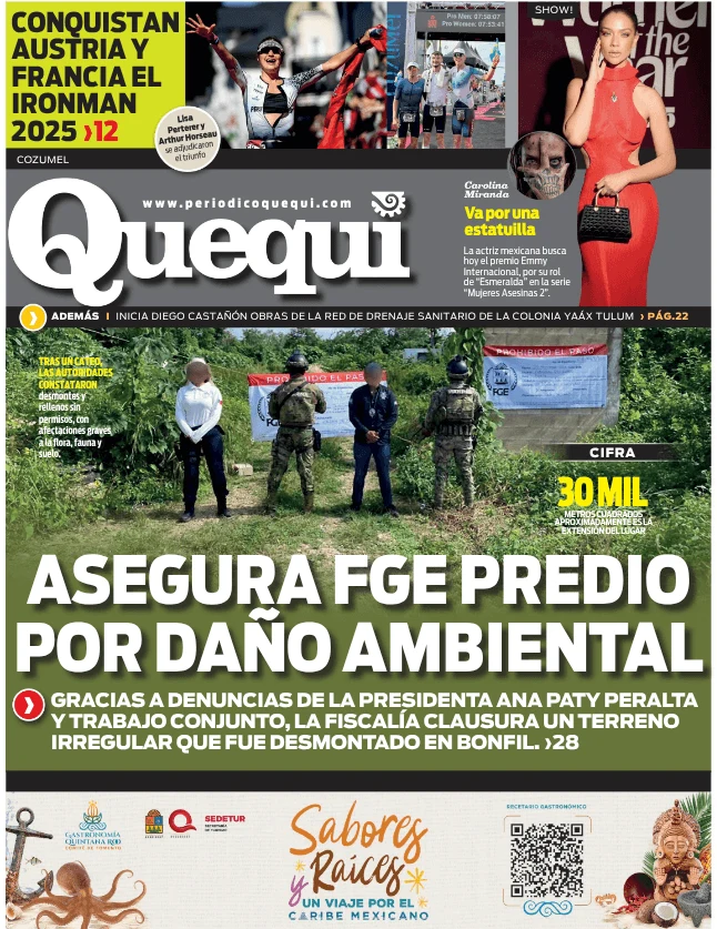 Portada de Quequi (contraportada) del lunes, 24 de noviembre de 2025