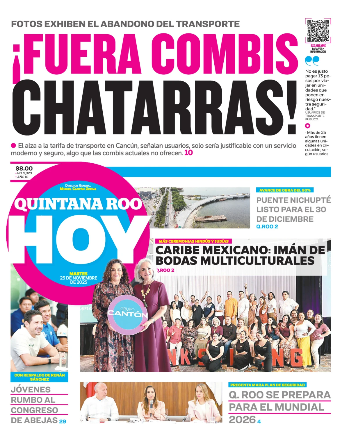 Portada de Quintana Roo Hoy (portada)