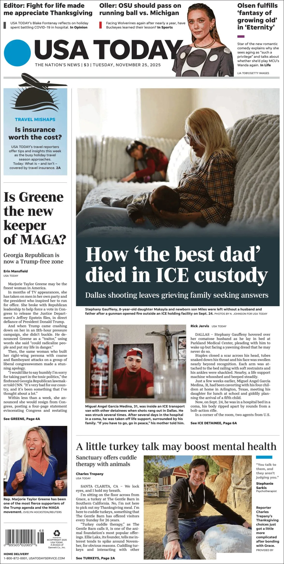 Portada de Usa Today