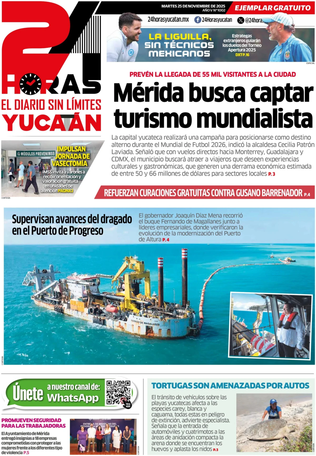 Portada de 24 Horas Yucatan