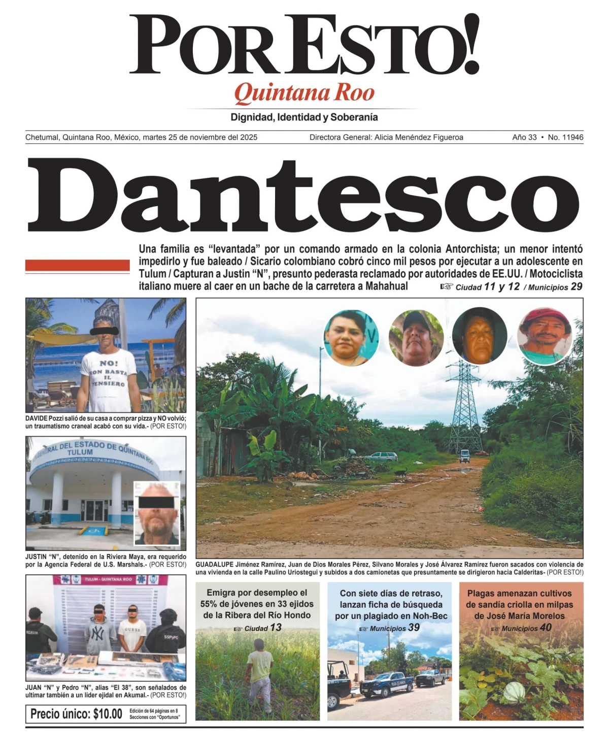 Portada de Por Esto (quintana Roo Chetumal)