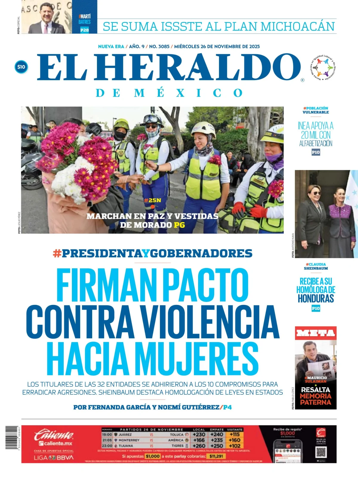 Portada de El Heraldo de Mexico