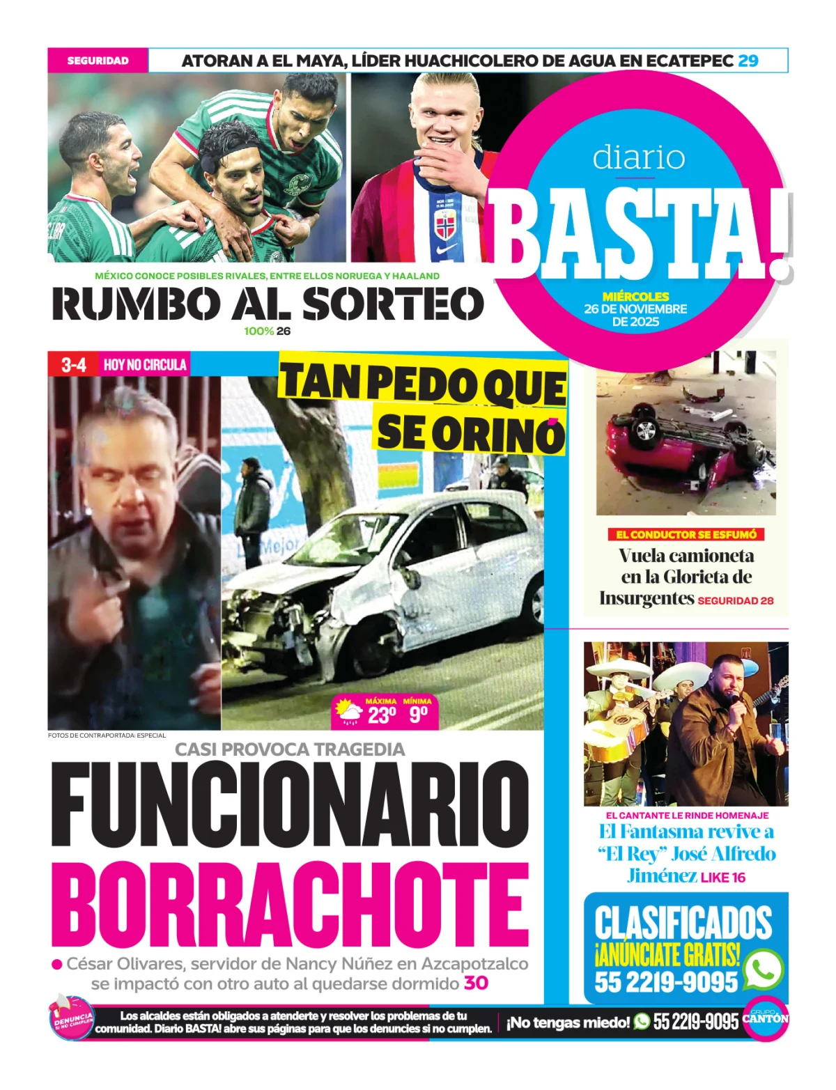 Portada de Basta! (contraportada )