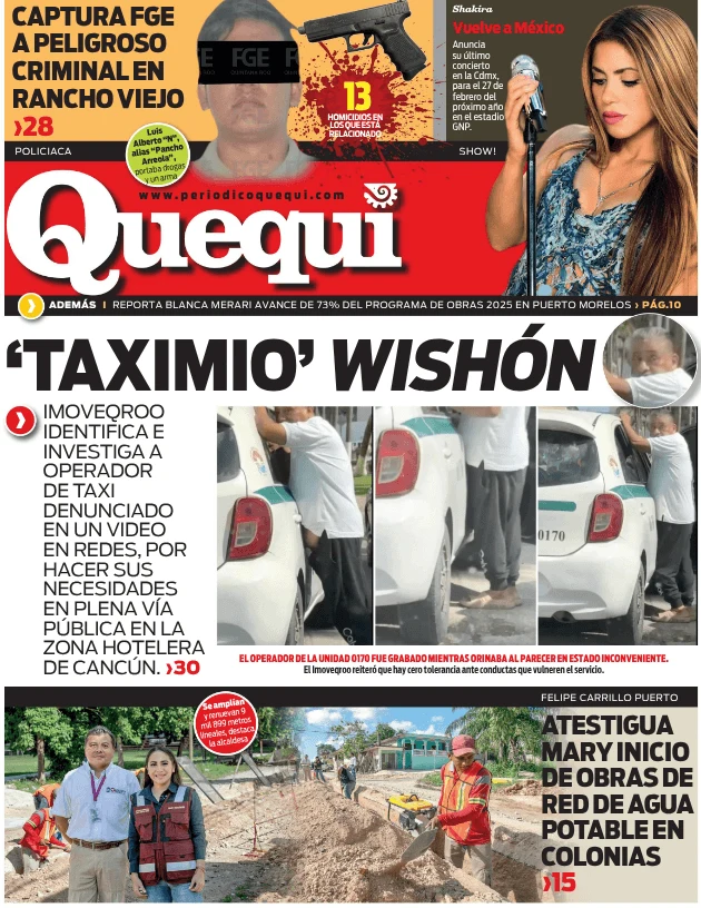 Portada de Quequi (contraportada) del jueves, 27 de noviembre de 2025