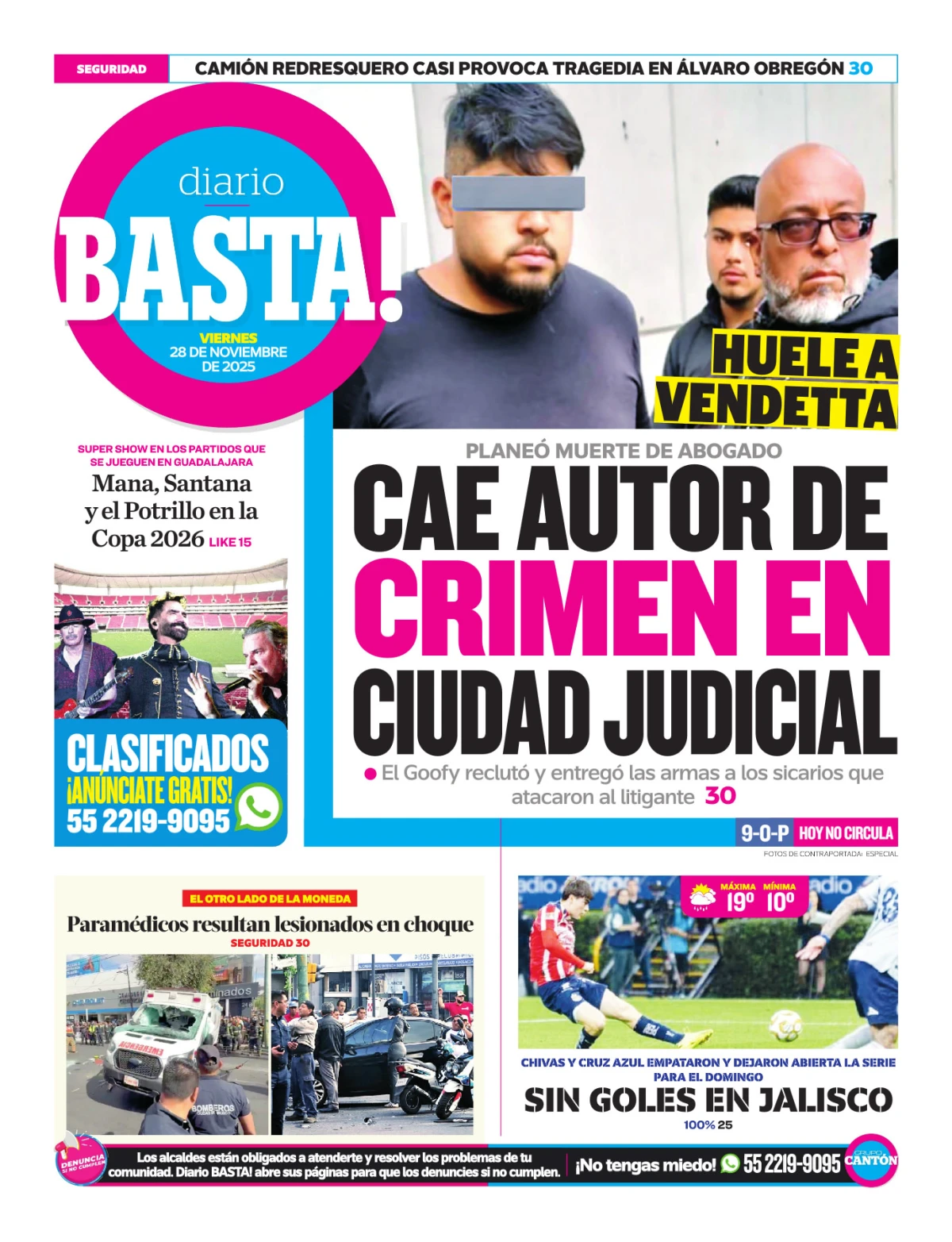 Portada de Basta! (contraportada)