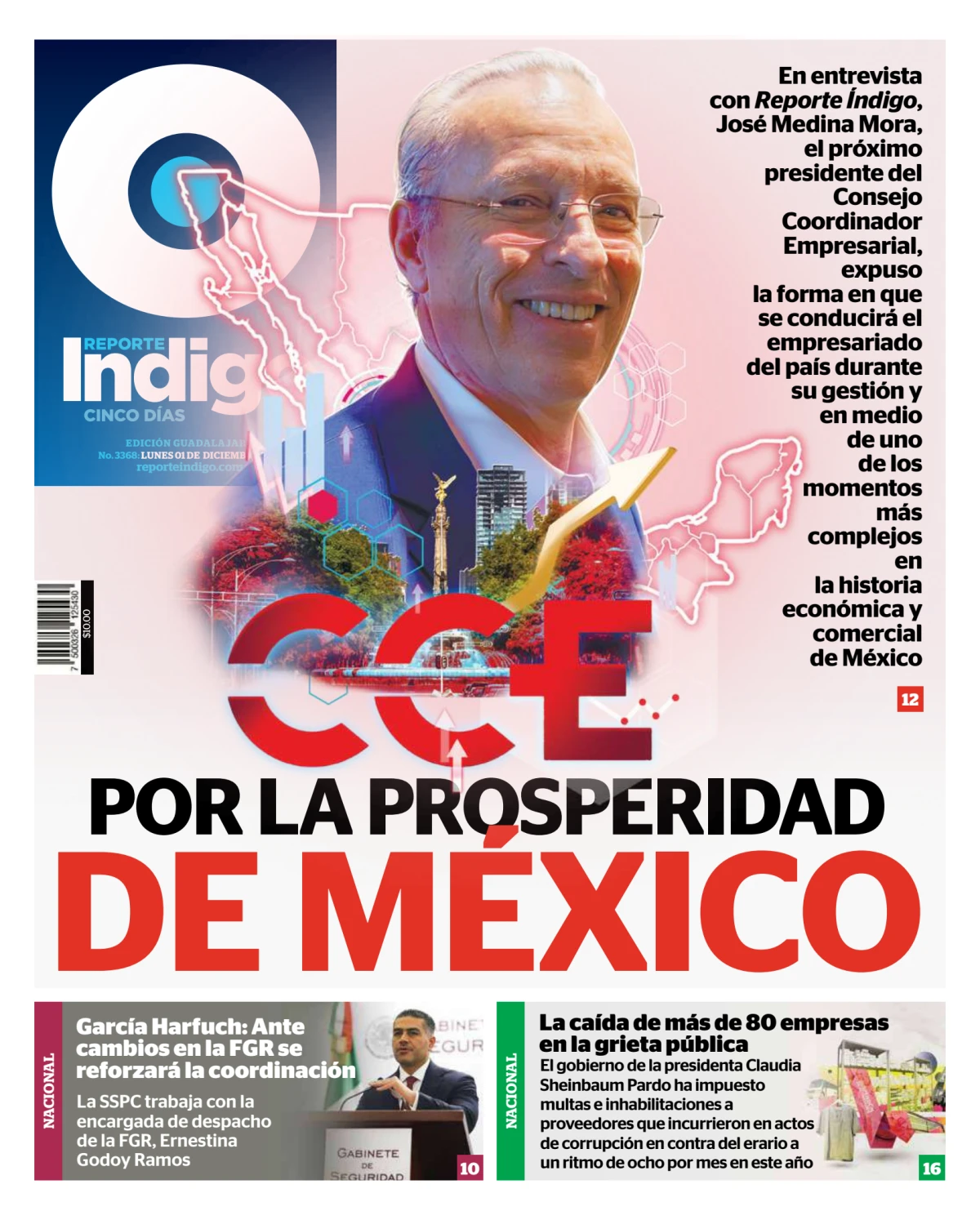 Portada de Reporte Indigo Guadalajara del lunes, 1 de diciembre de 2025