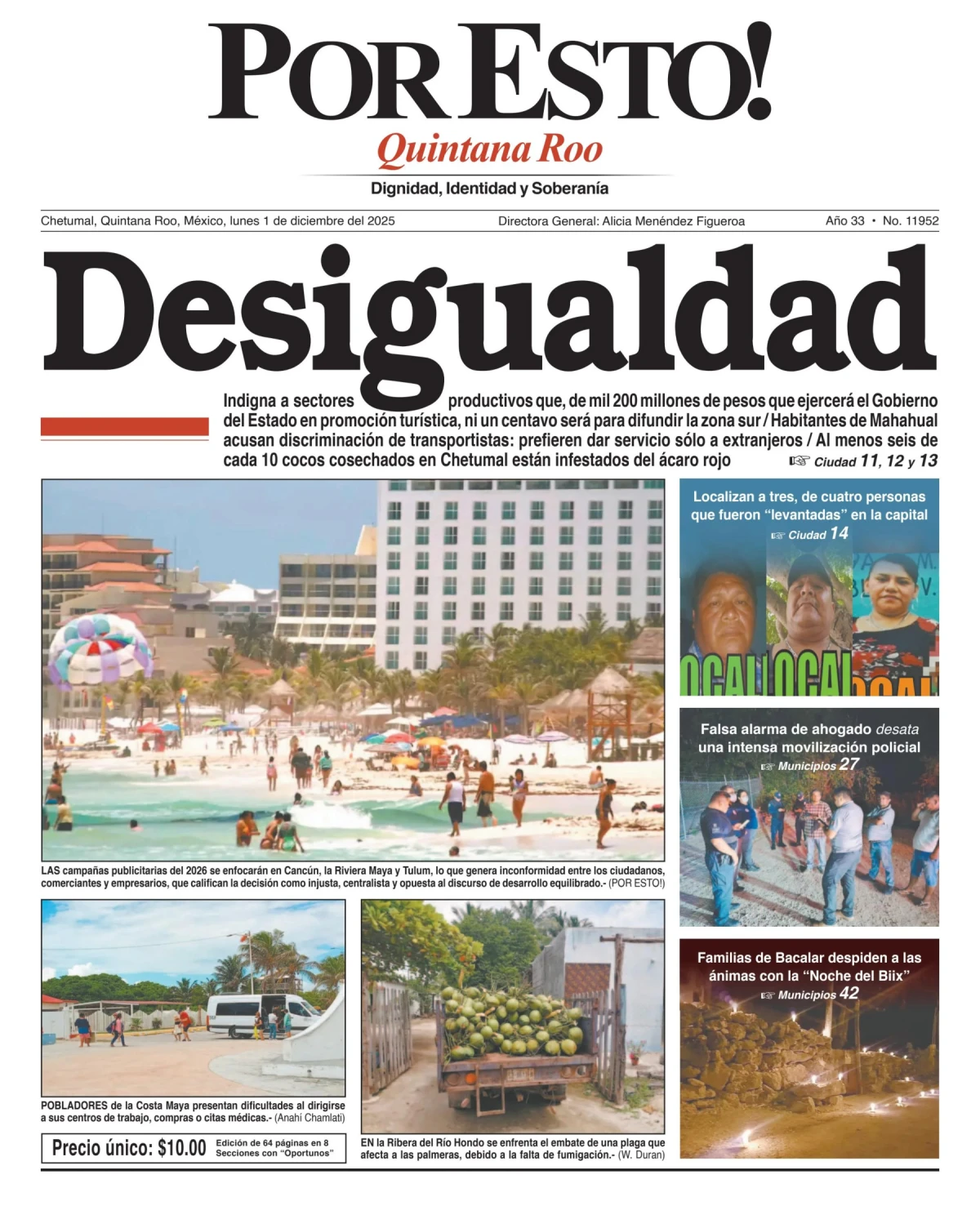 Portada de Por Esto (quintana Roo Chetumal)