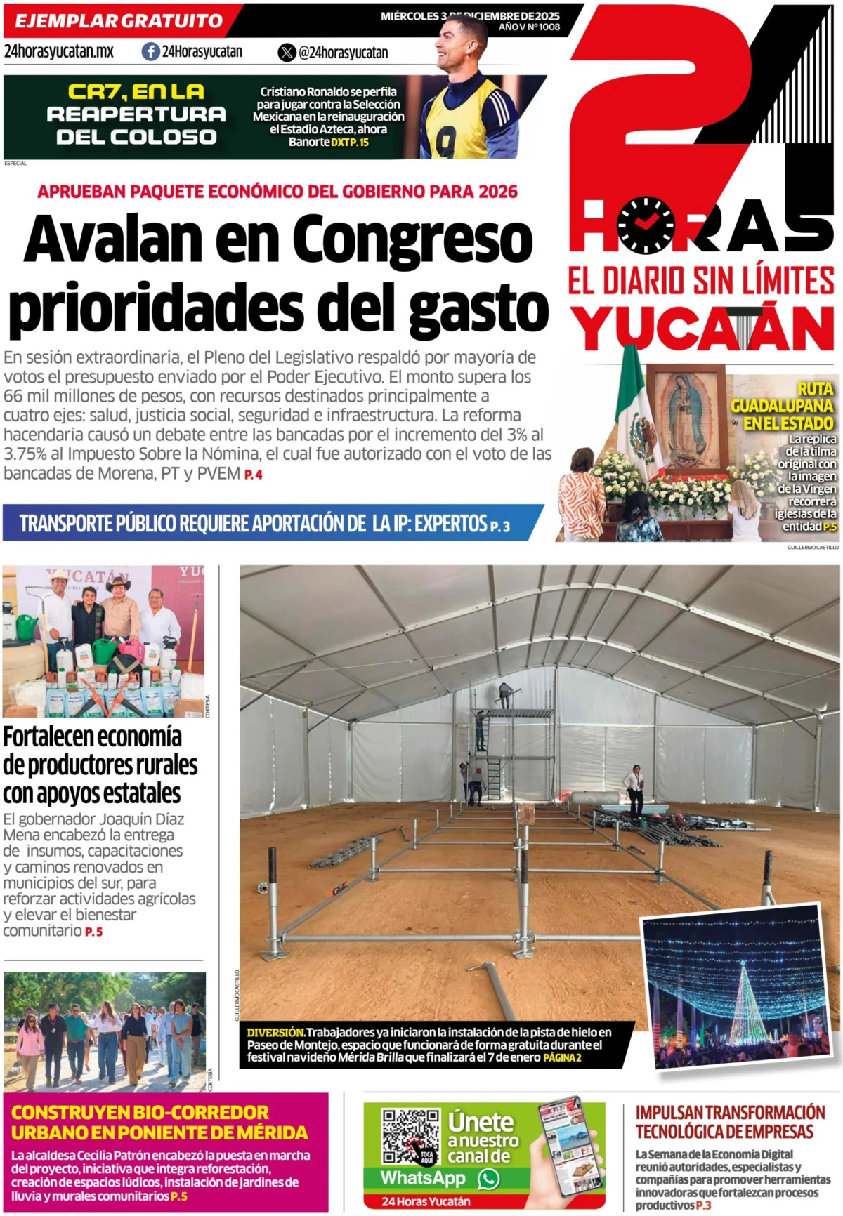 Portada de 24 Horas Yucatan