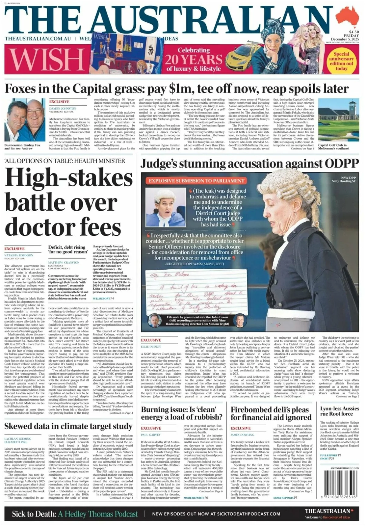 Portada de The Australian