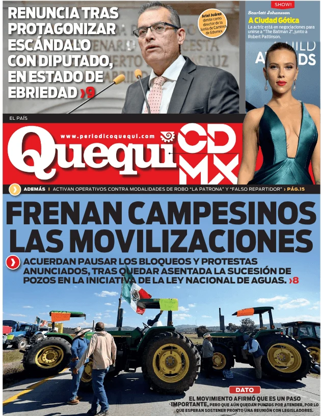 Portada de Quequi CDMX (contraportada) del viernes, 5 de diciembre de 2025