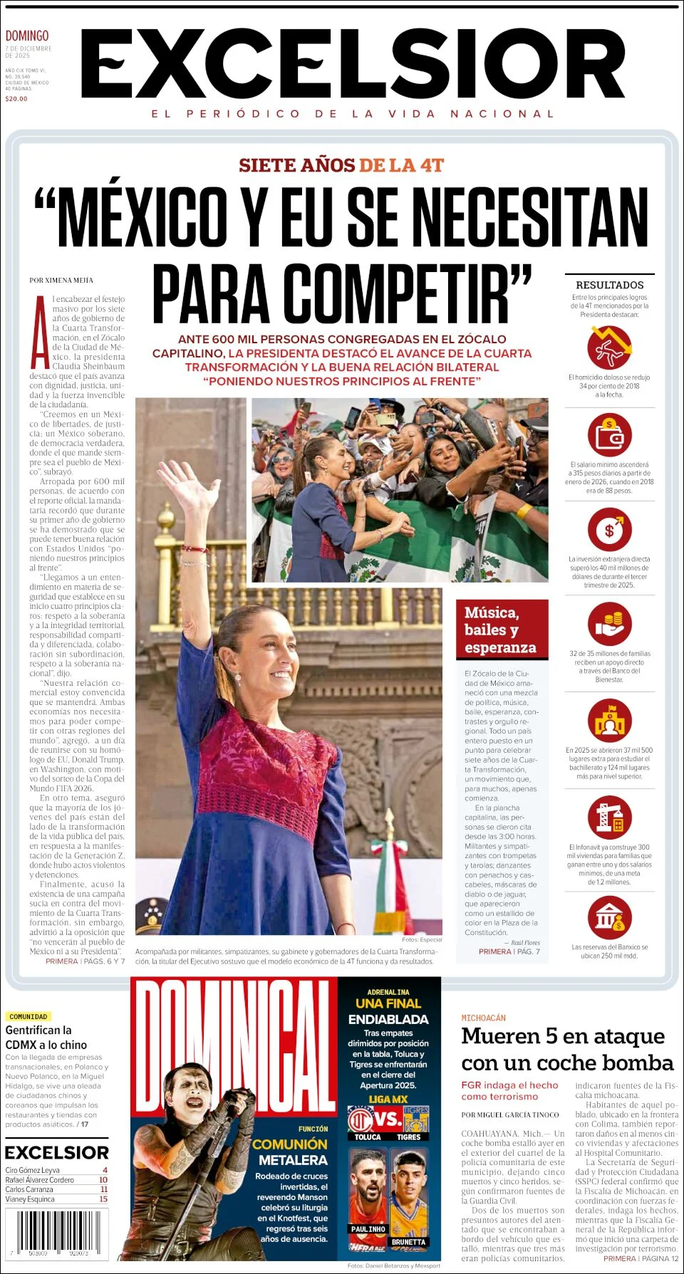 Portada de Excelsior