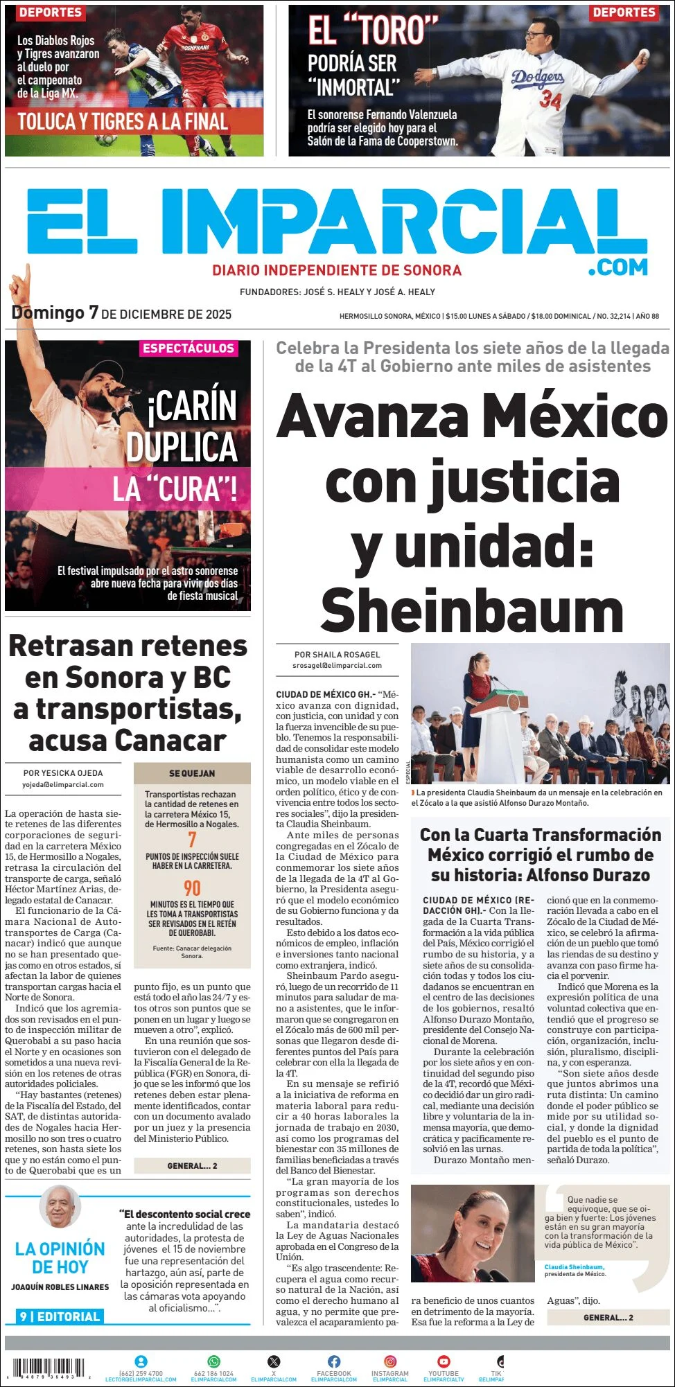 Portada de El Imparcial