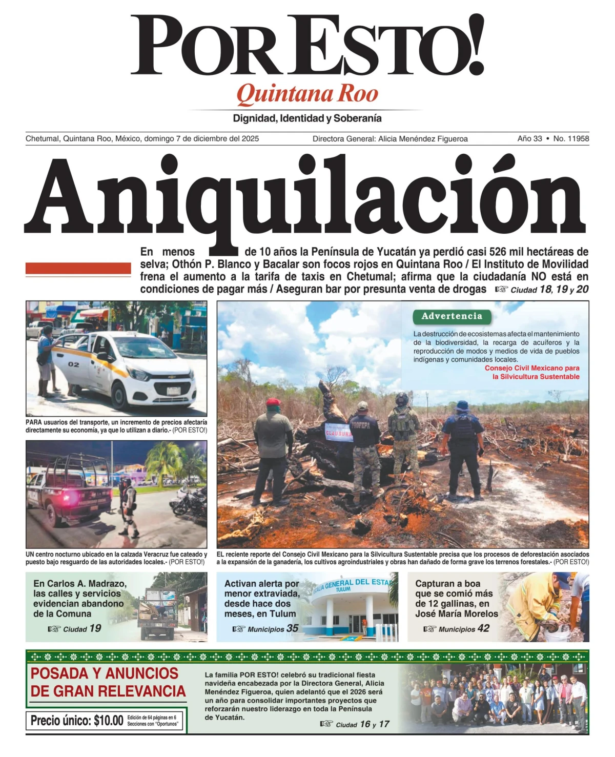 Portada de Por Esto (quintana Roo Chetumal)