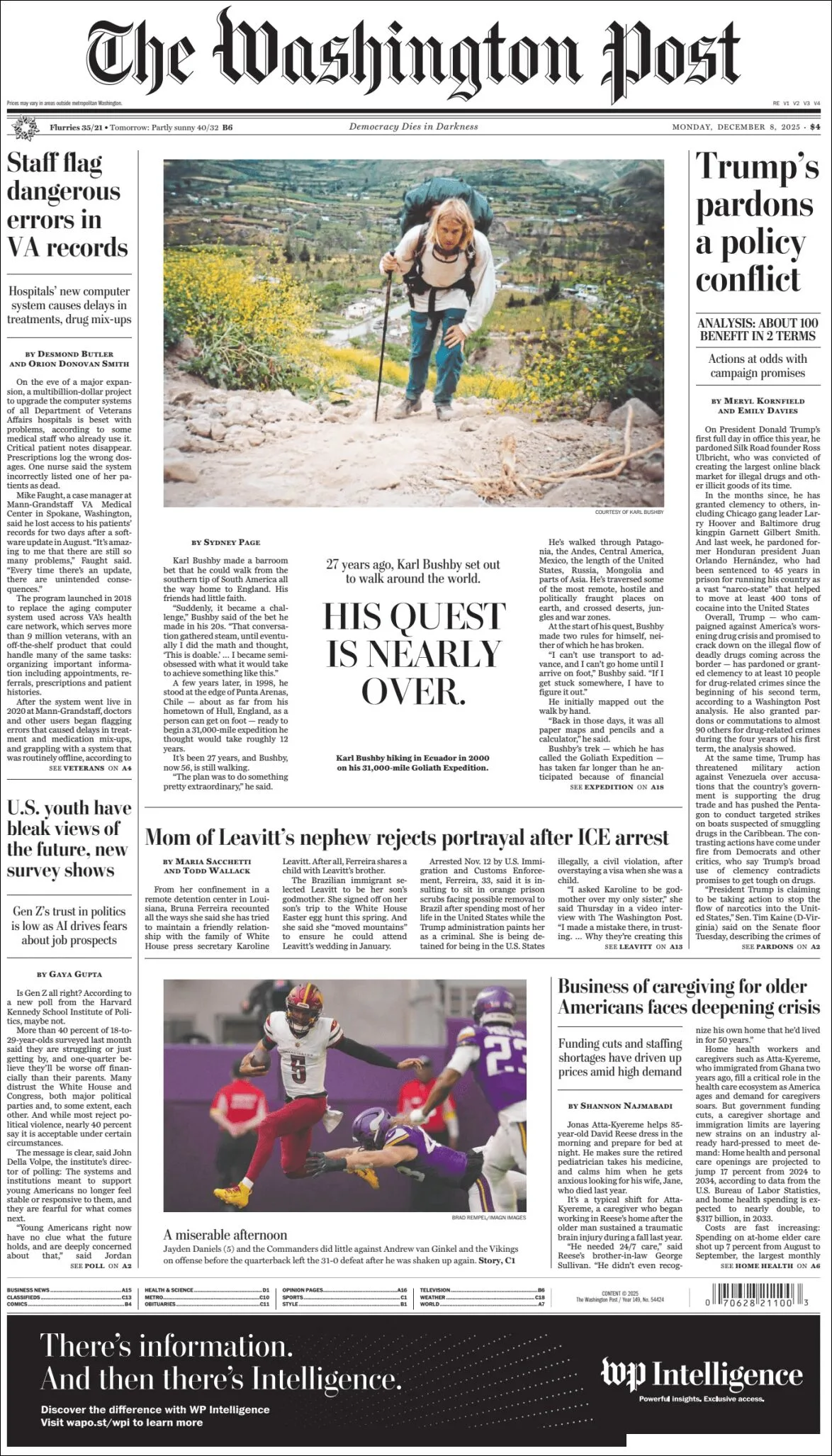 Portada de The Washington Post