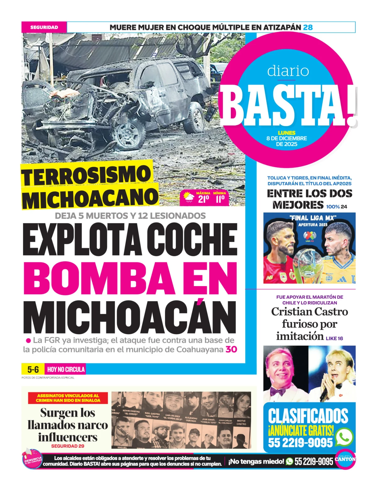 Portada de Basta! (contraportada)